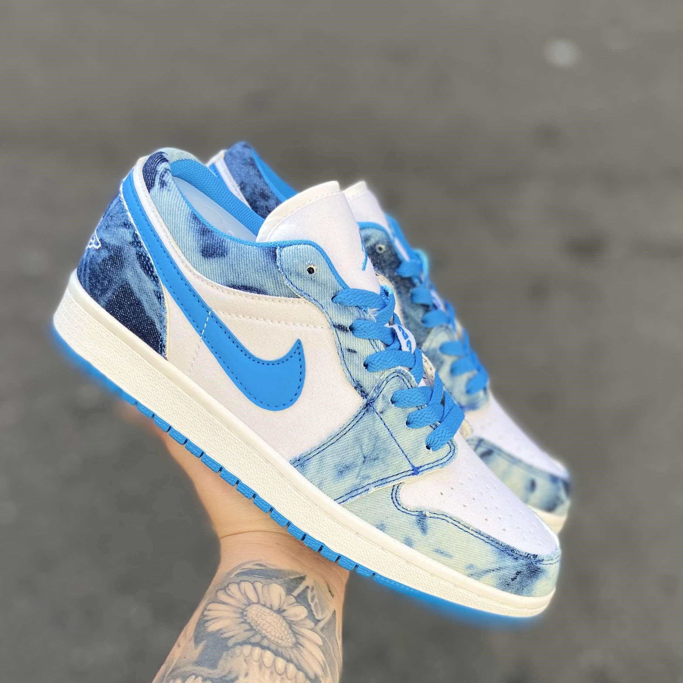 Air Jordan 1 Low GS Washed Denim