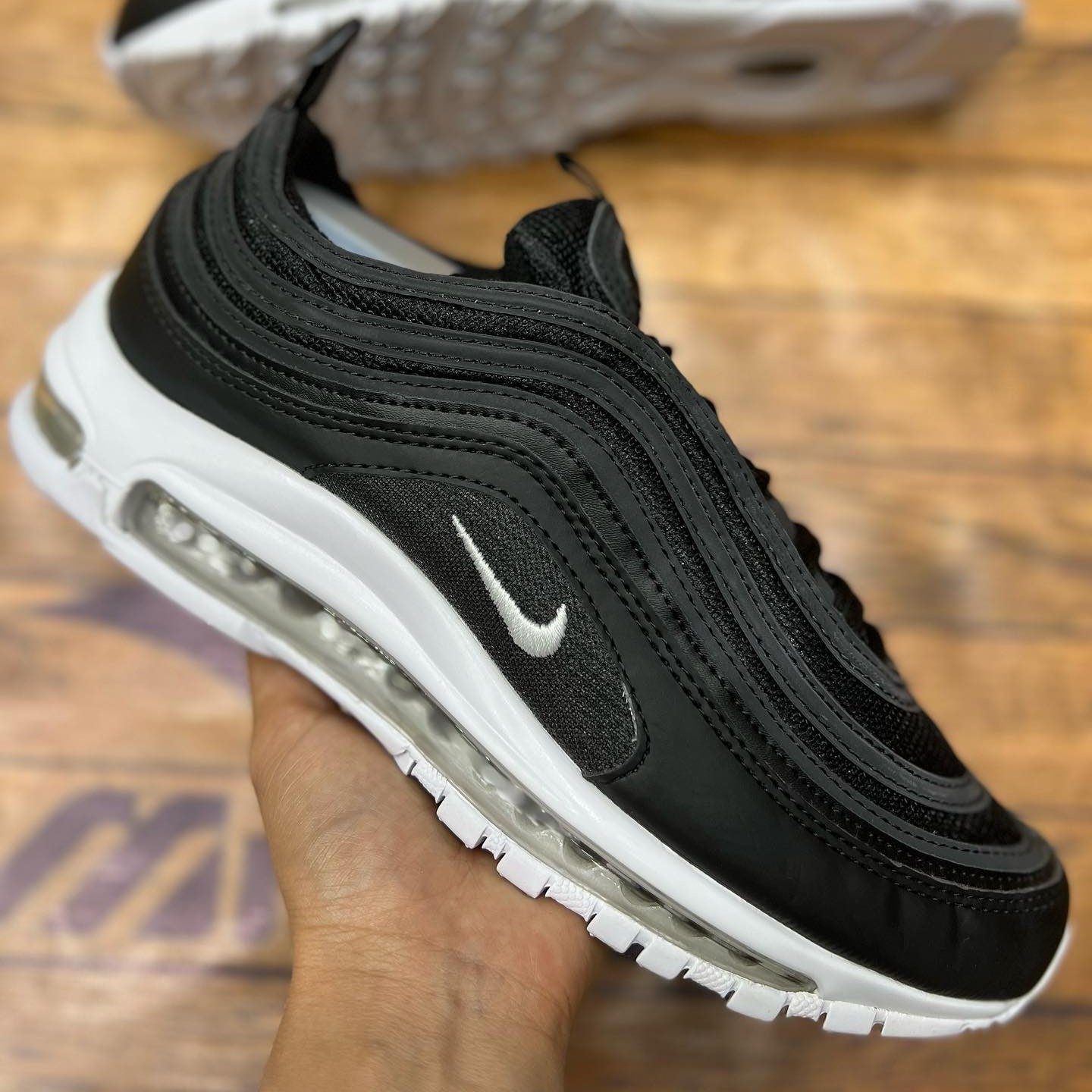 Air Max 97 Metallic Leather Black