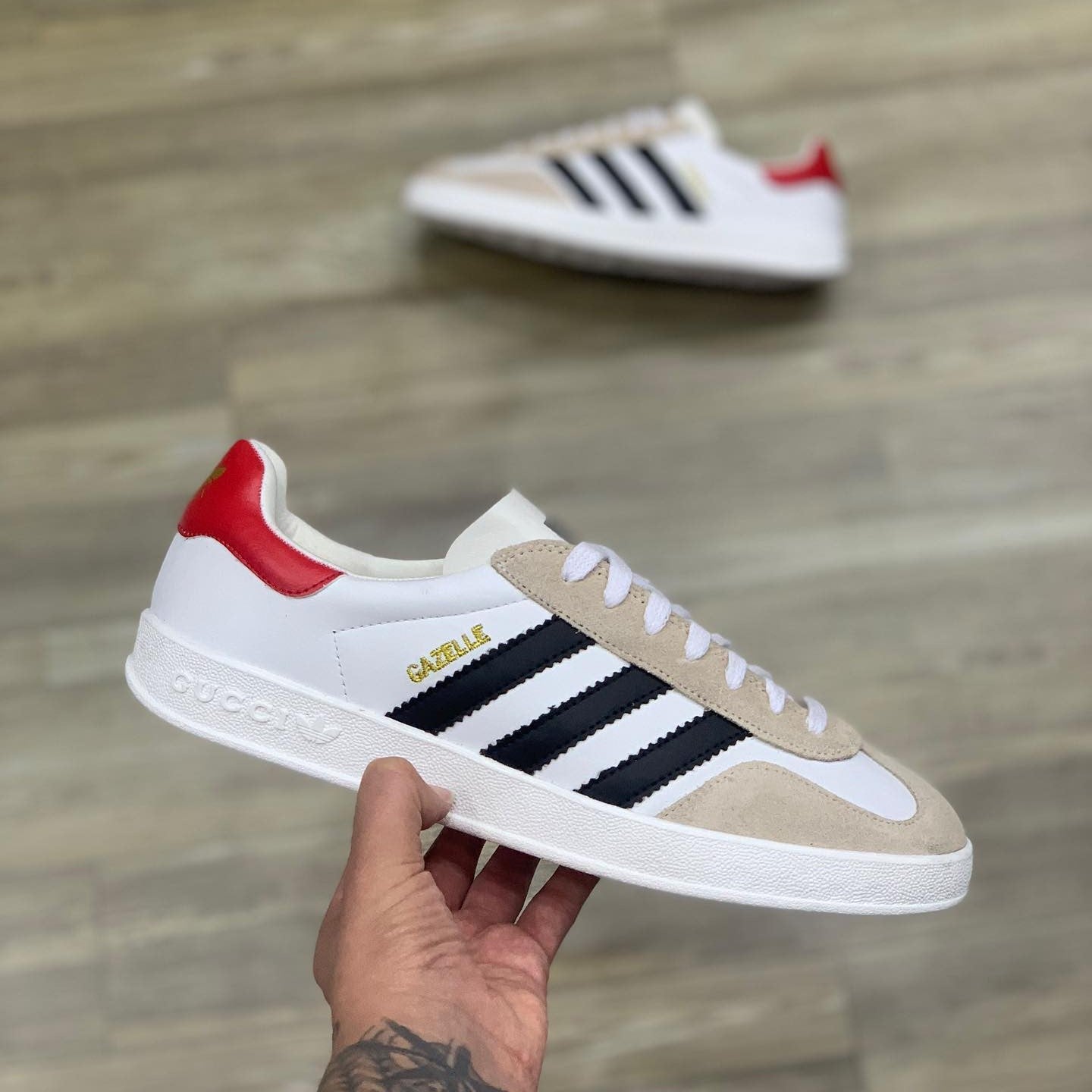 Adidas Gazelle x Gucci White Collegiate Royal