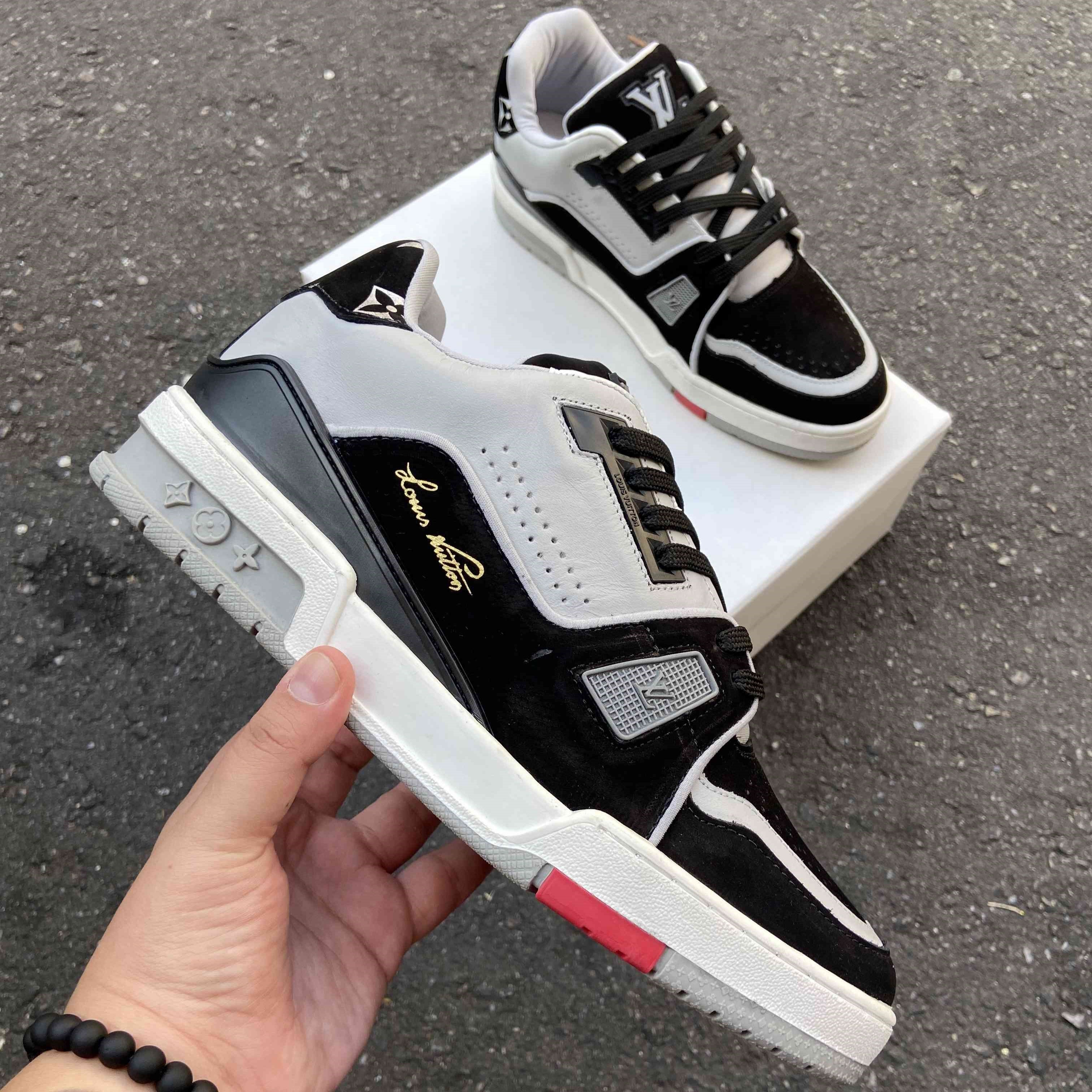 LV Trainer Sneaker Low Black Grey