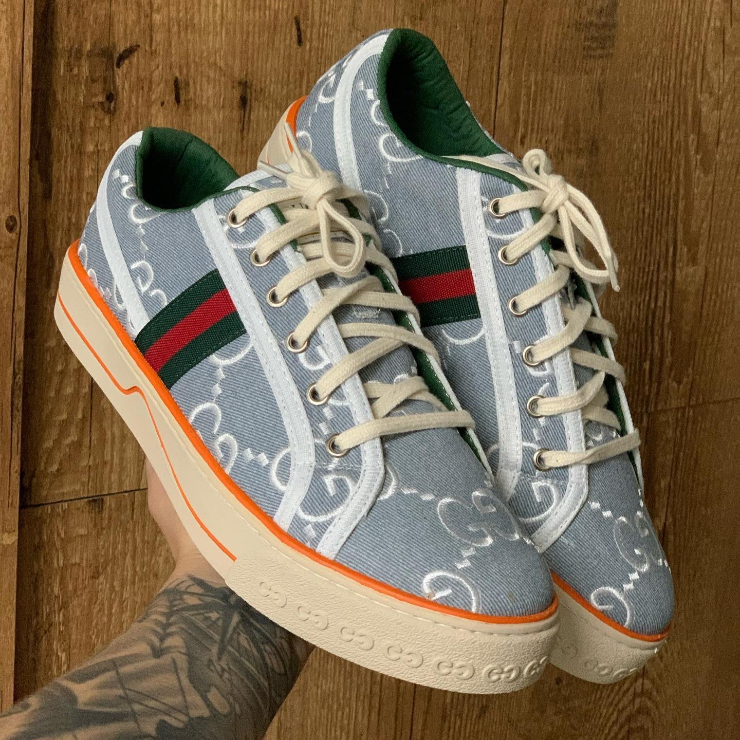 Gucci Tennis 1977 Low-Top Sneakers In Blue