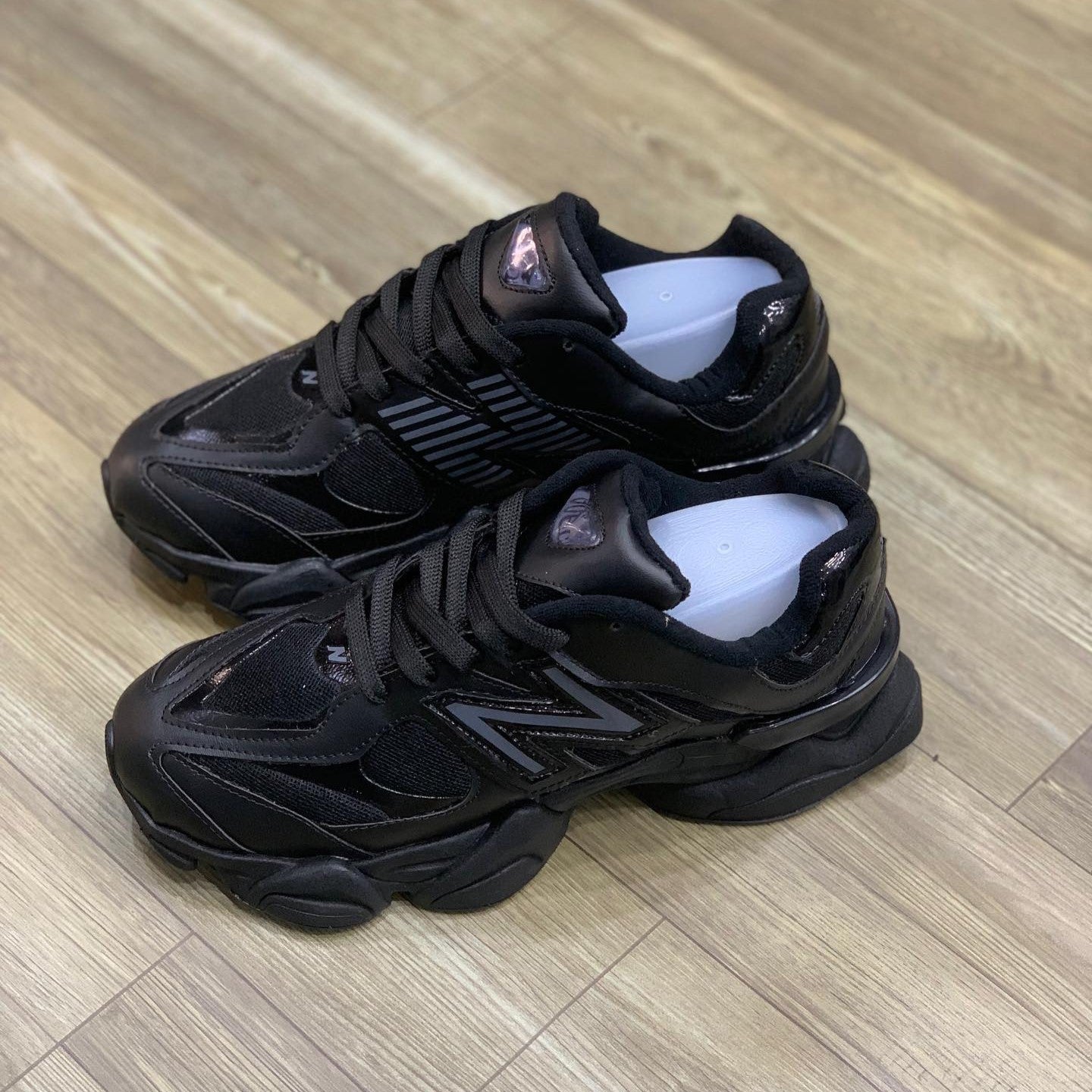 New Balance 9060 Triple Black Leather