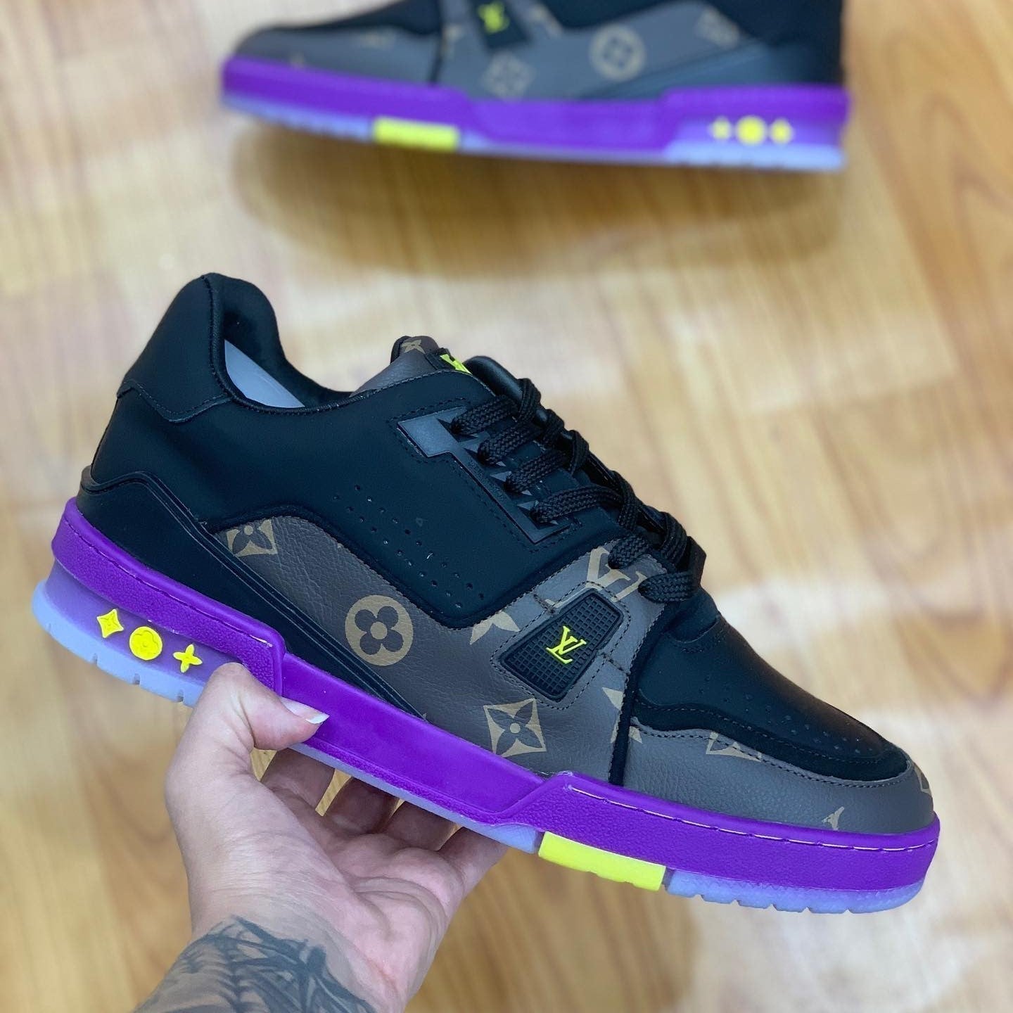 LV Trainer Monogram Purple