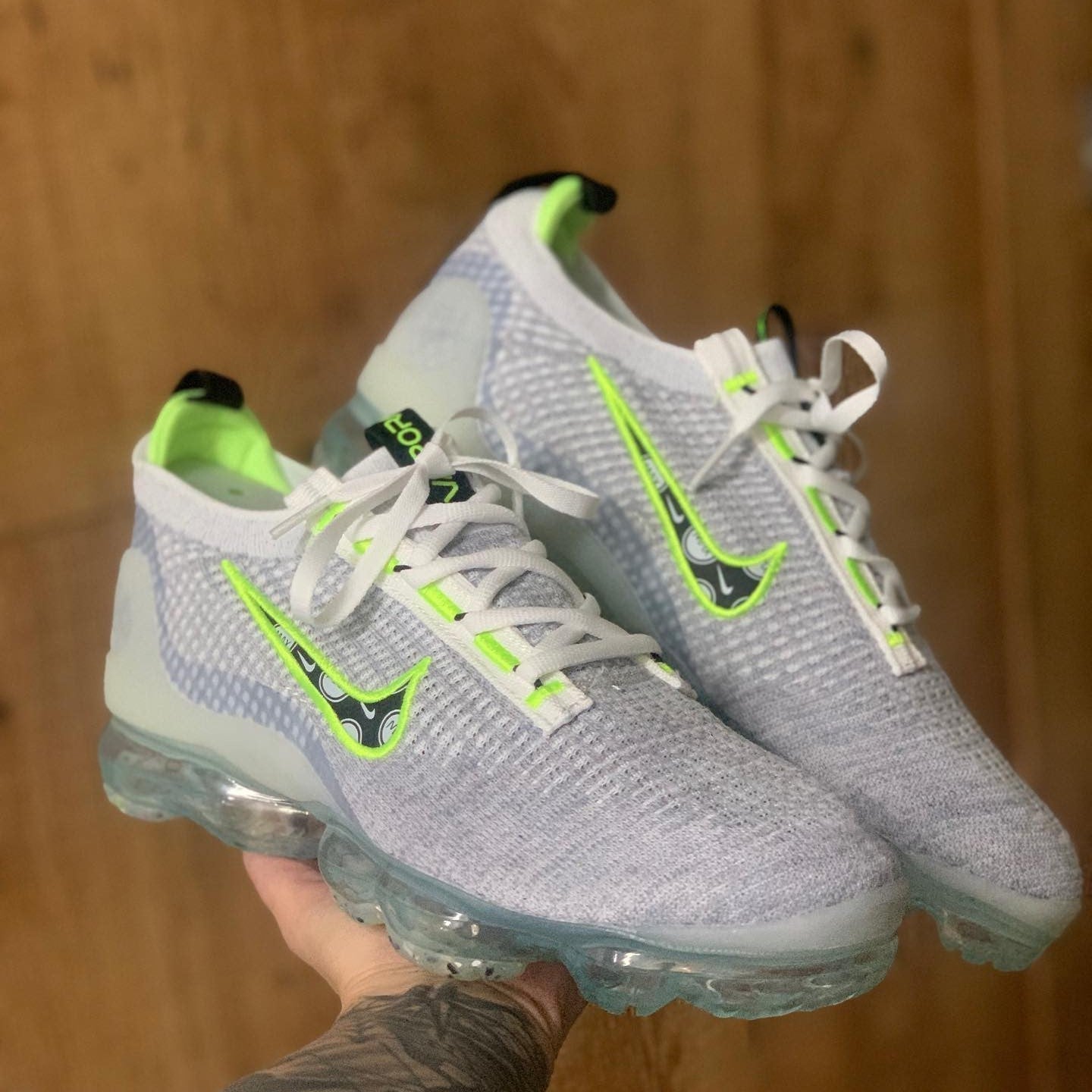 VaporMax 2021 Flyknit Logo Pack Wolf Grey Volt