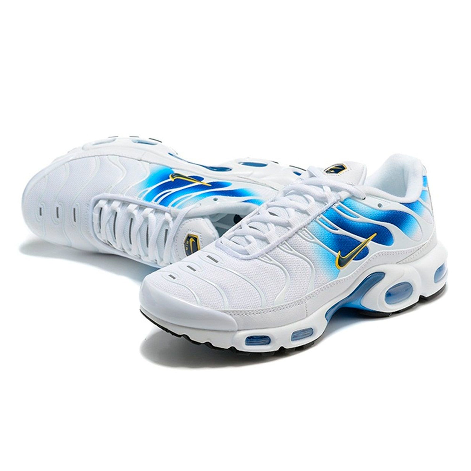 Air Max Plus TN Spray Paint Swoosh White Blue