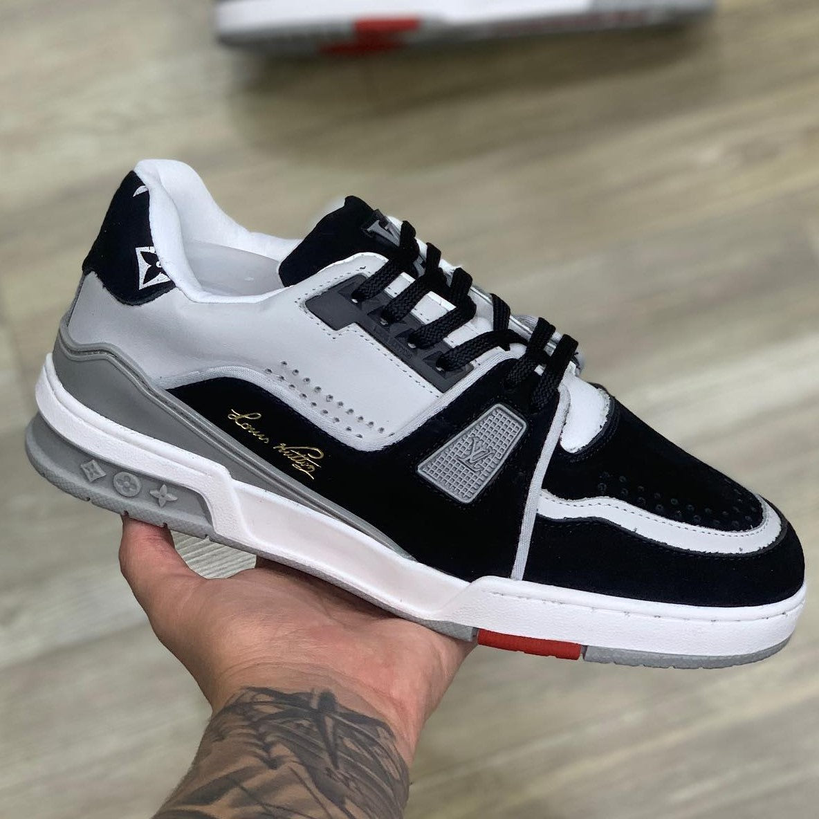 LV Trainer Sneaker Low Black Grey