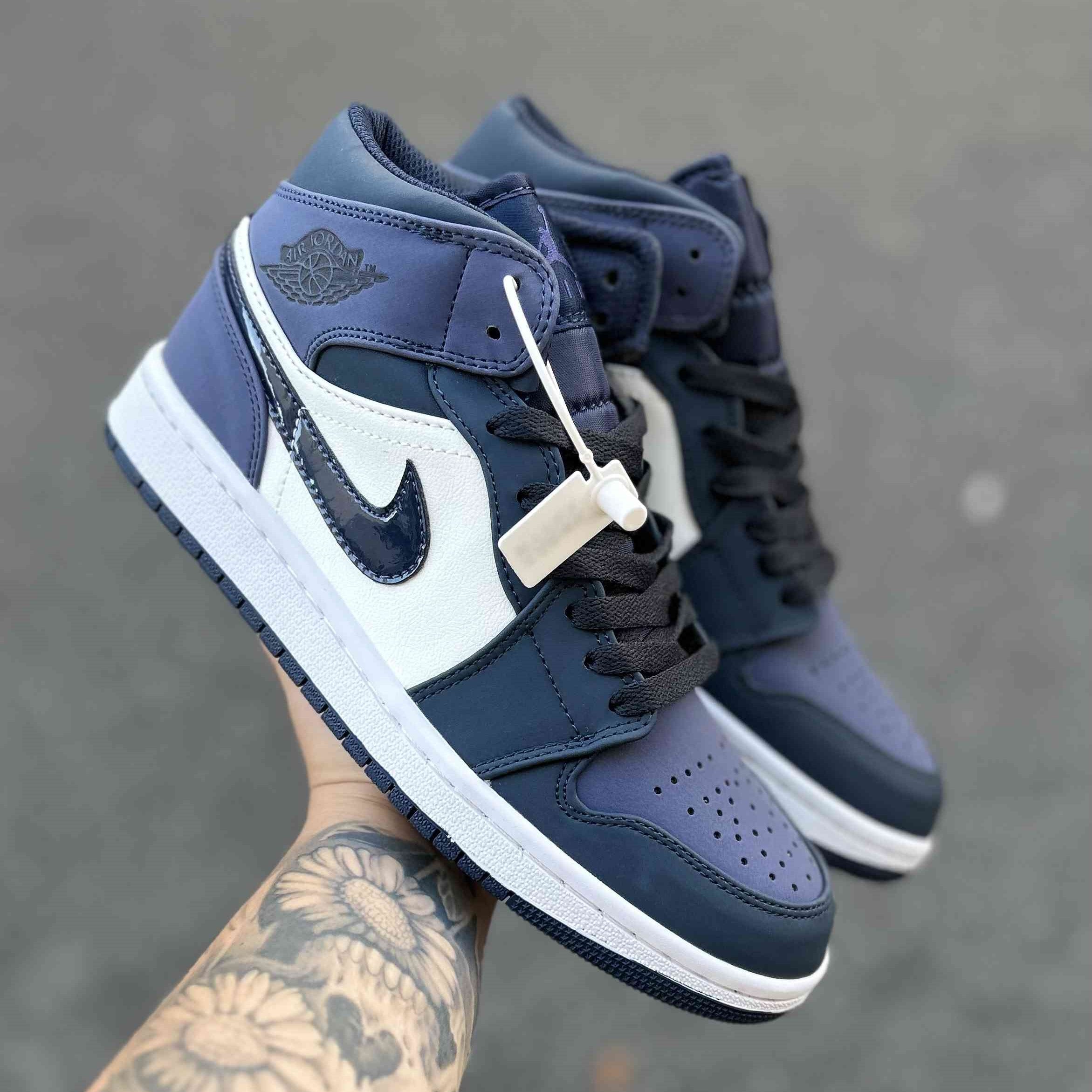 Air Jordan 1 Mid Obsidian Sanded Purple