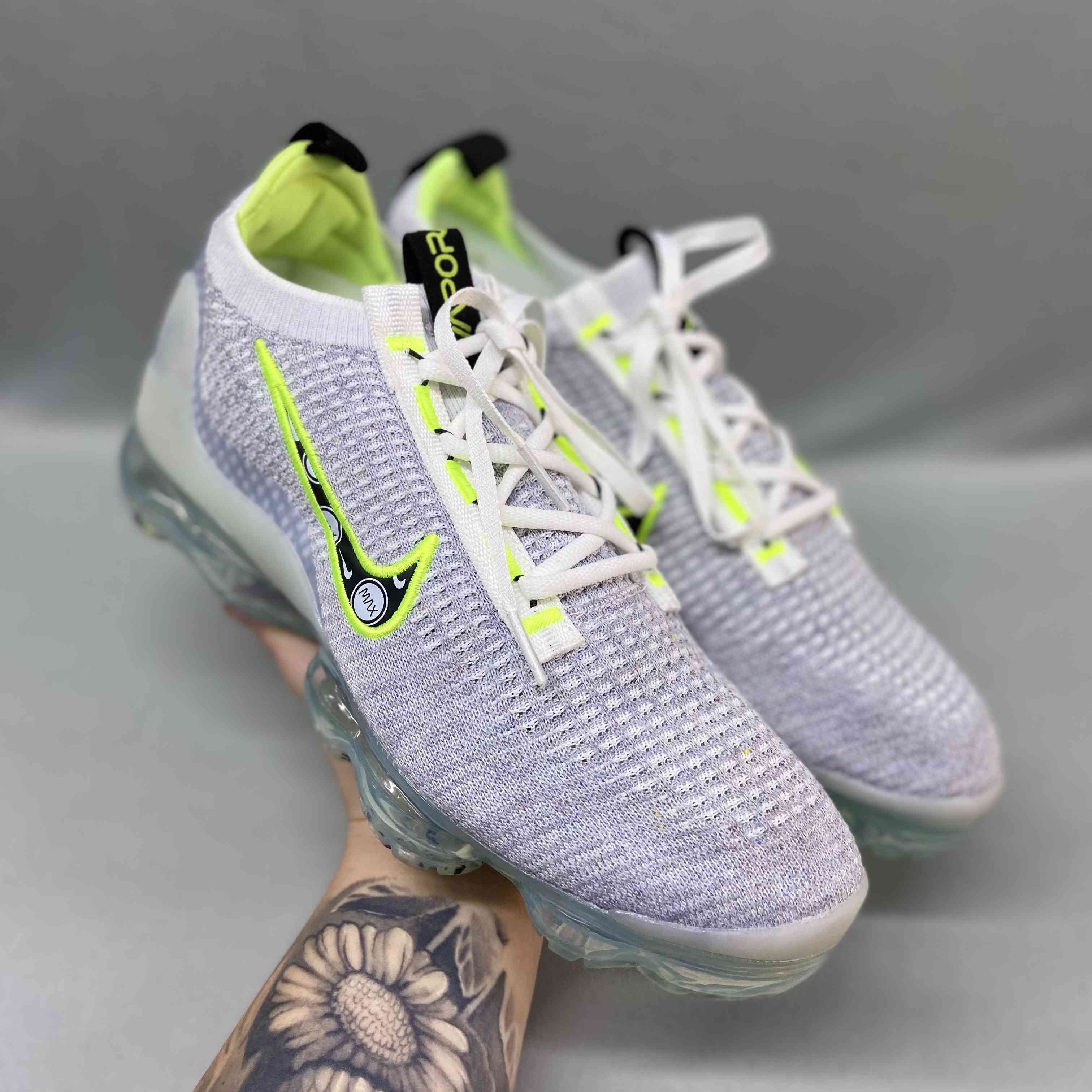 VaporMax 2021 Flyknit Logo Pack Wolf Grey Volt