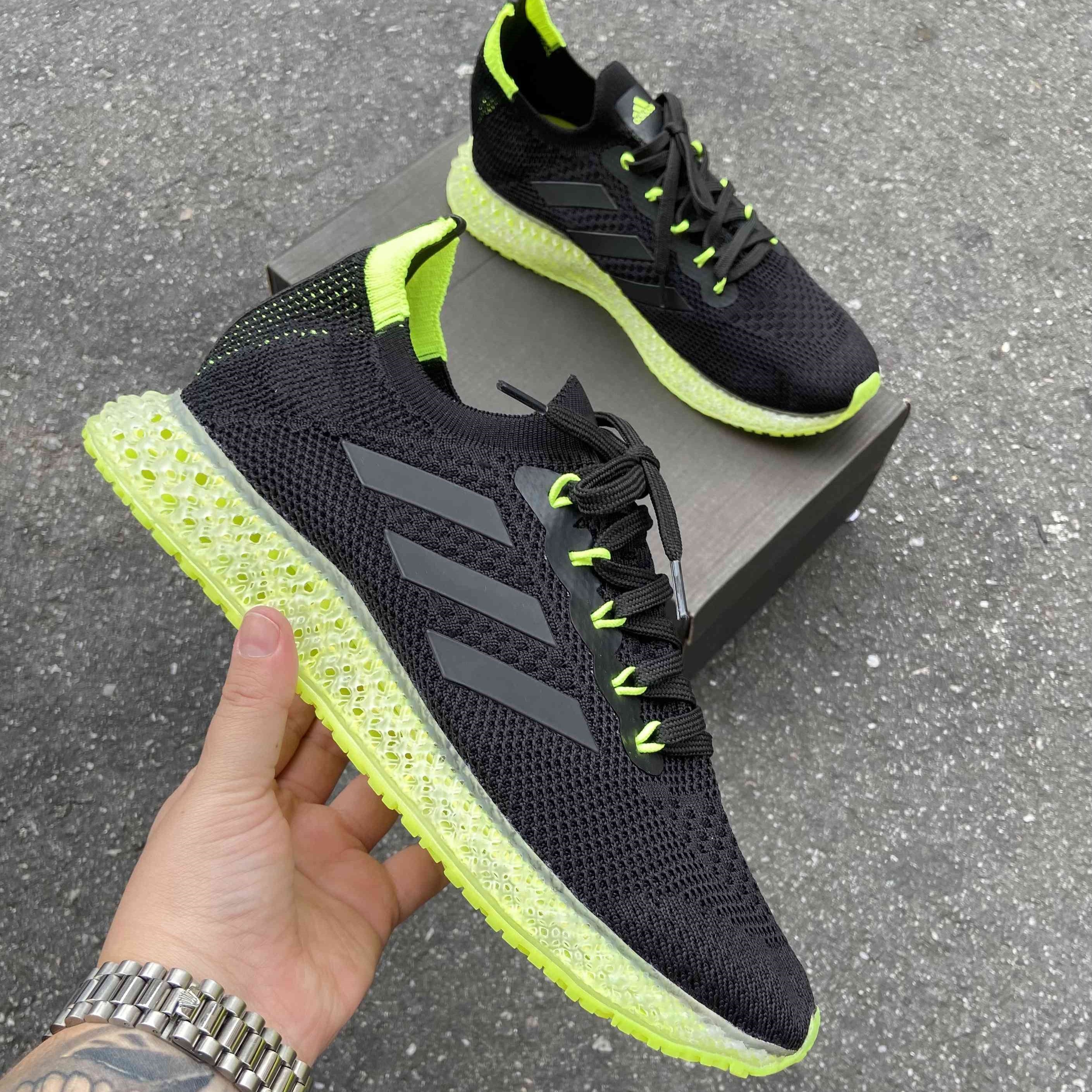 Futurecraft 4D Black Gren Line