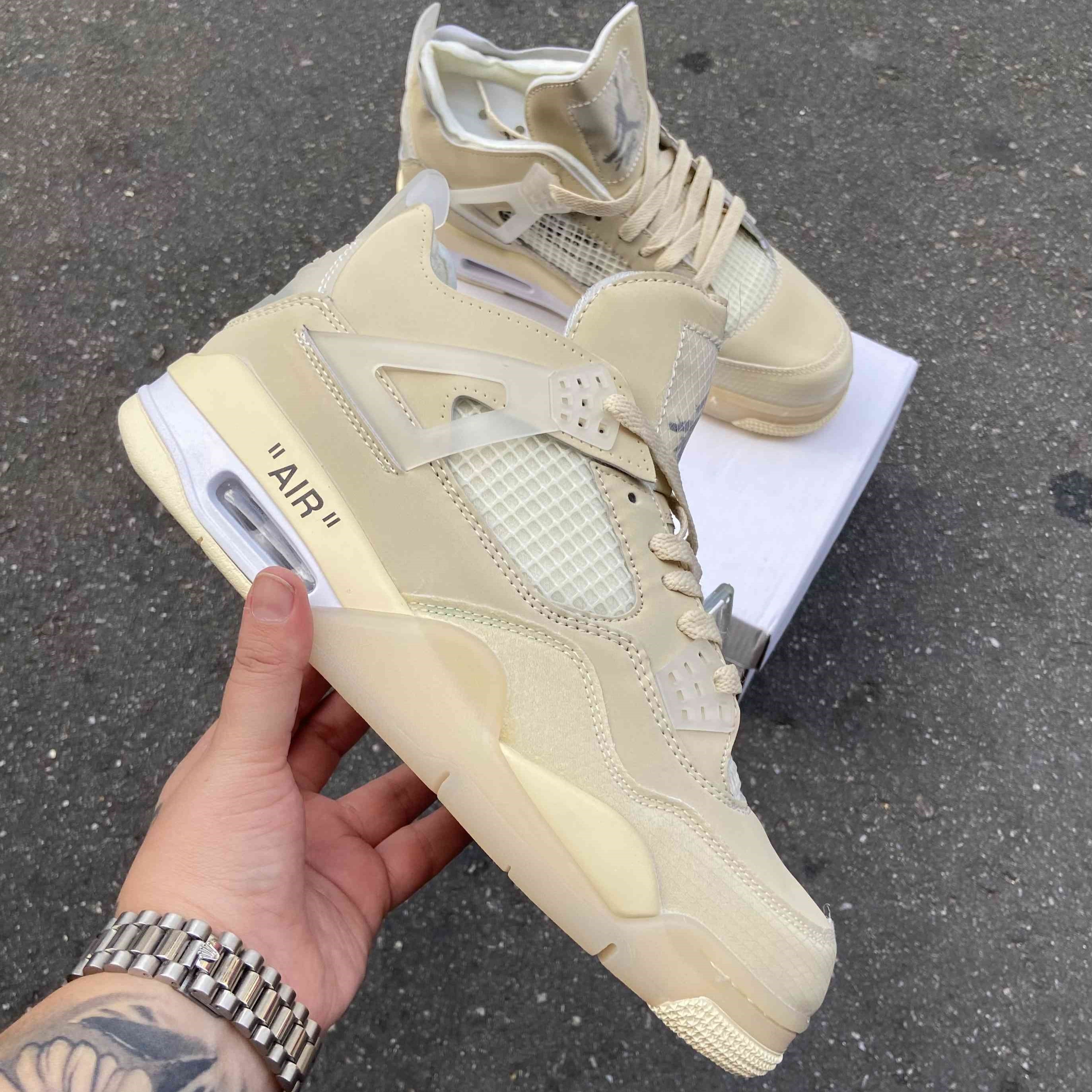 Air Jordan 4 Off White Retro SP Sail