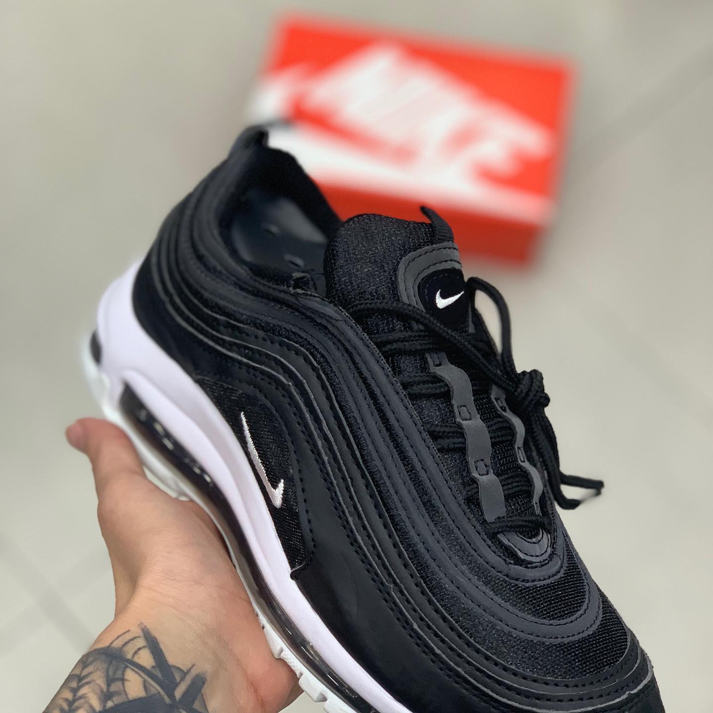 Air Max 97 Metallic Leather Black