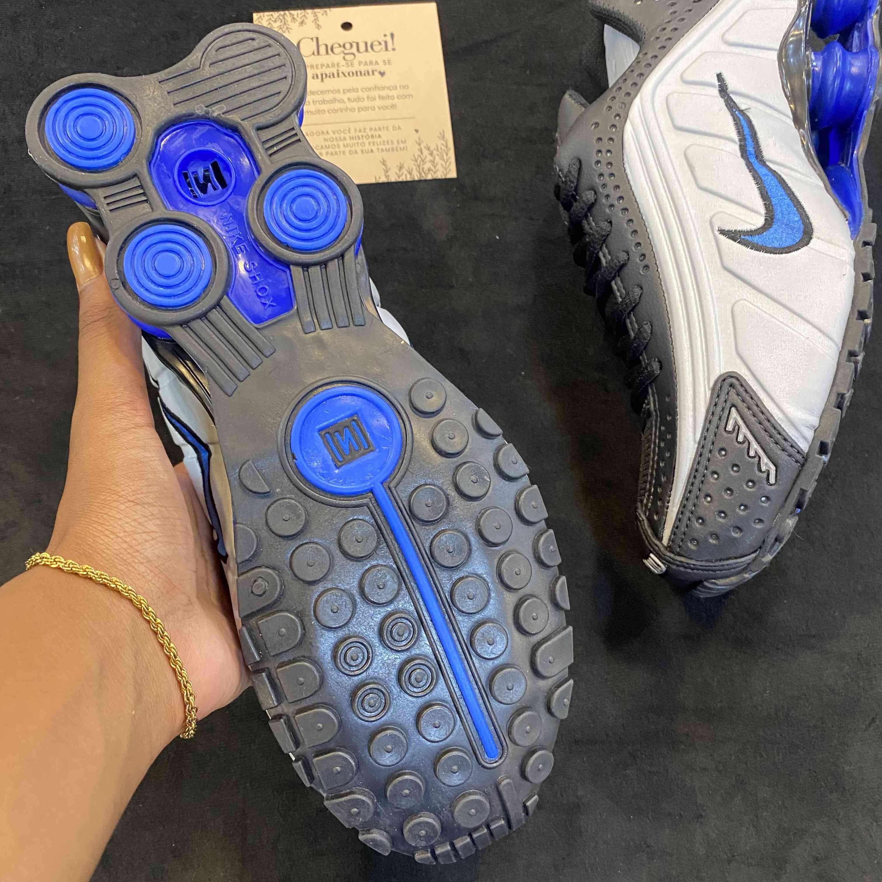 Shox R4 GS Metallic Silver Racer Blue