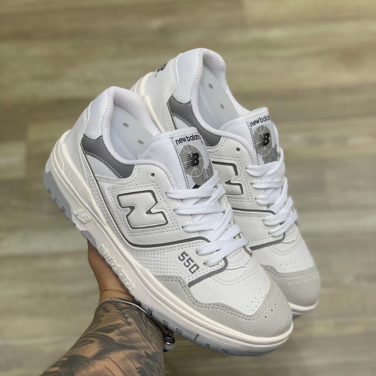 New Balance 550 White Shadow Grey