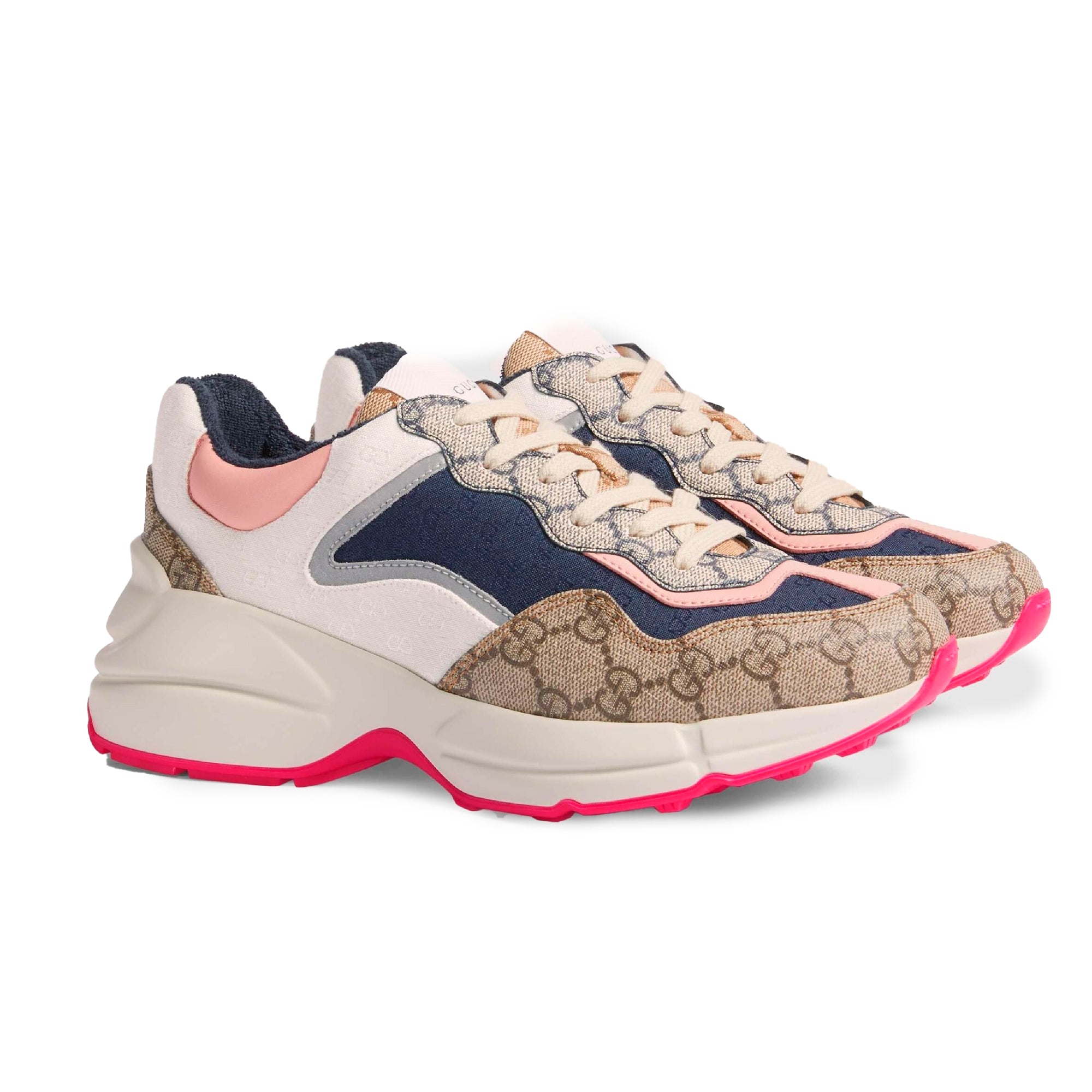 Gucci GG Rhyton Beige White Pink