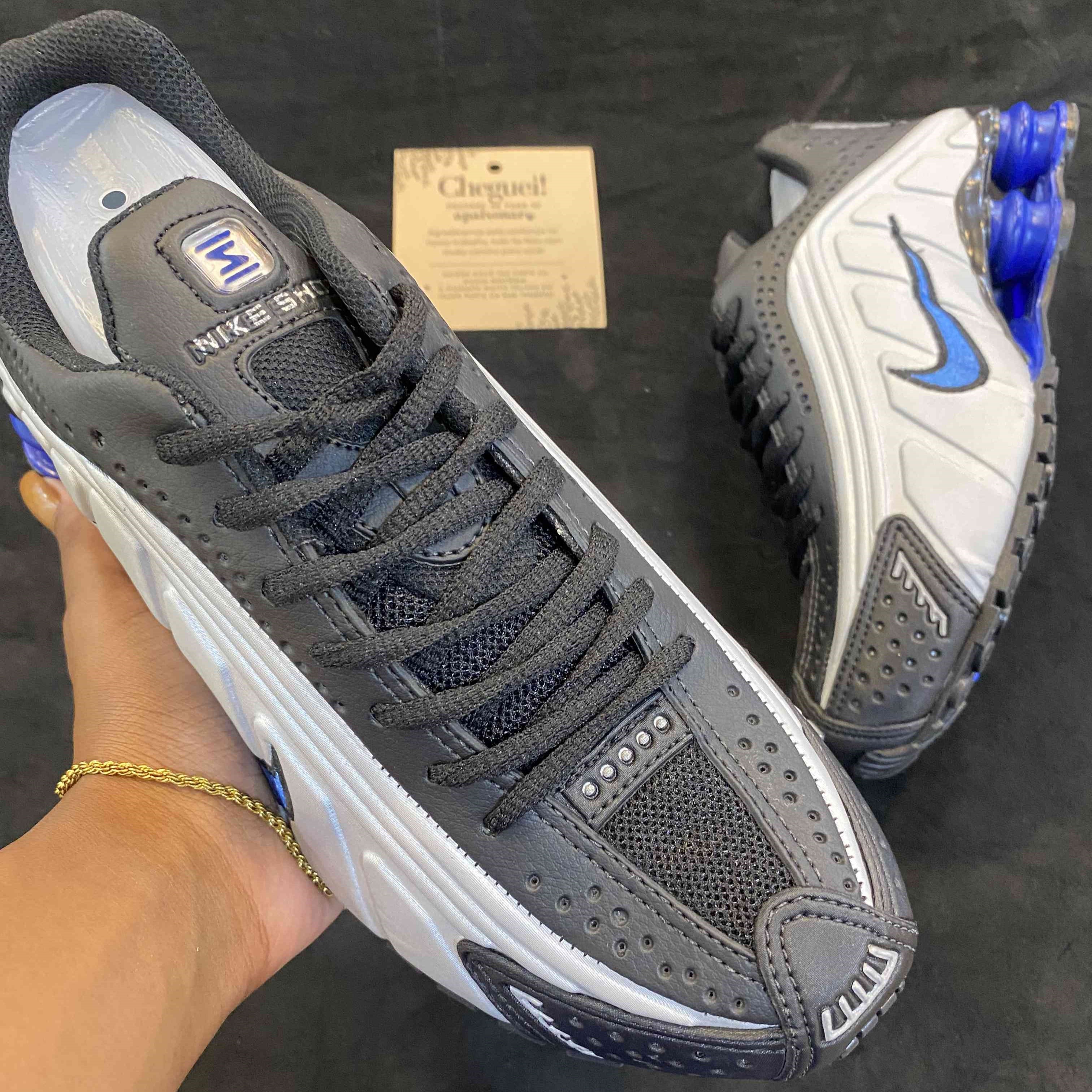 Shox R4 GS Metallic Silver Racer Blue