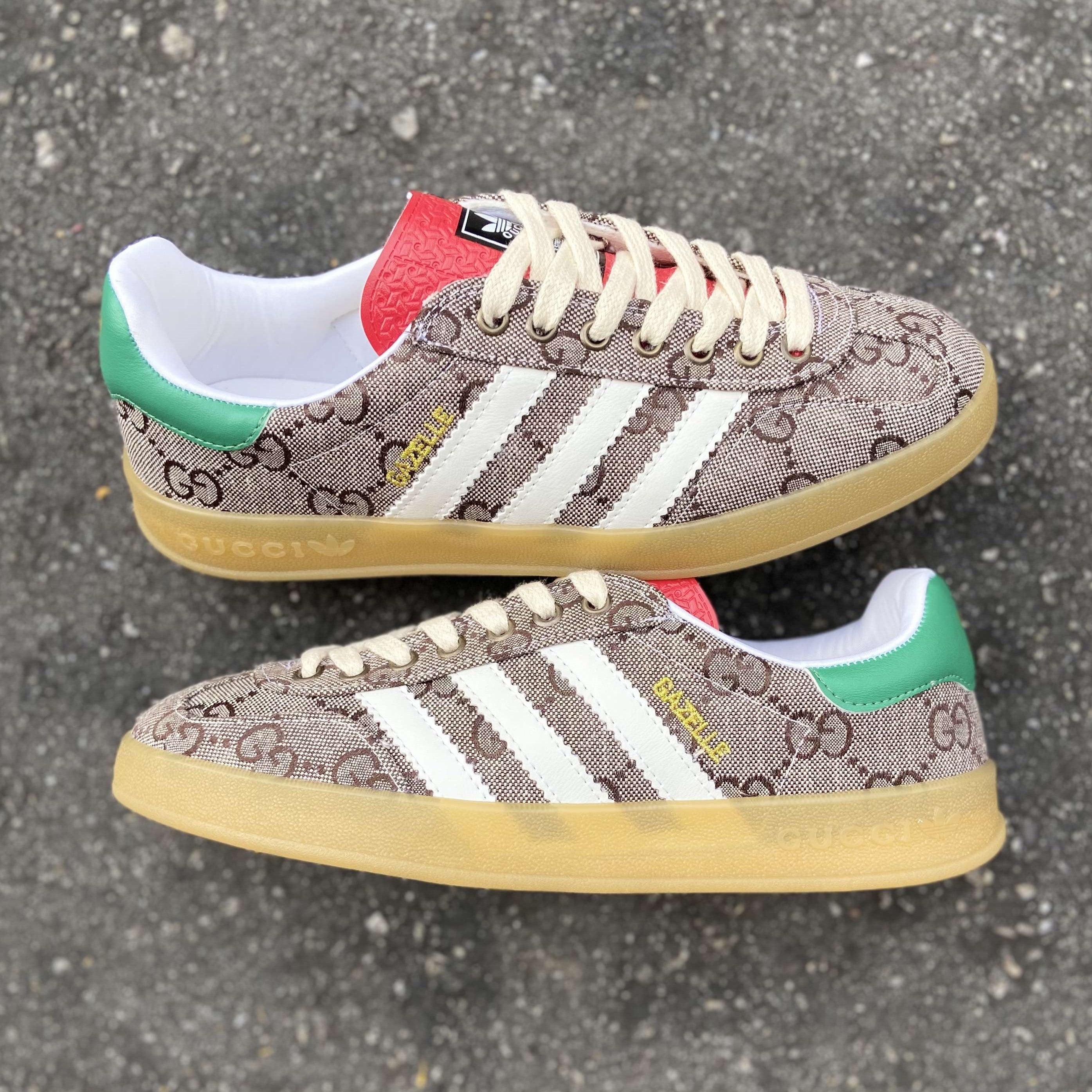 Adidas Gazelle x Gucci GG Monogram Beige