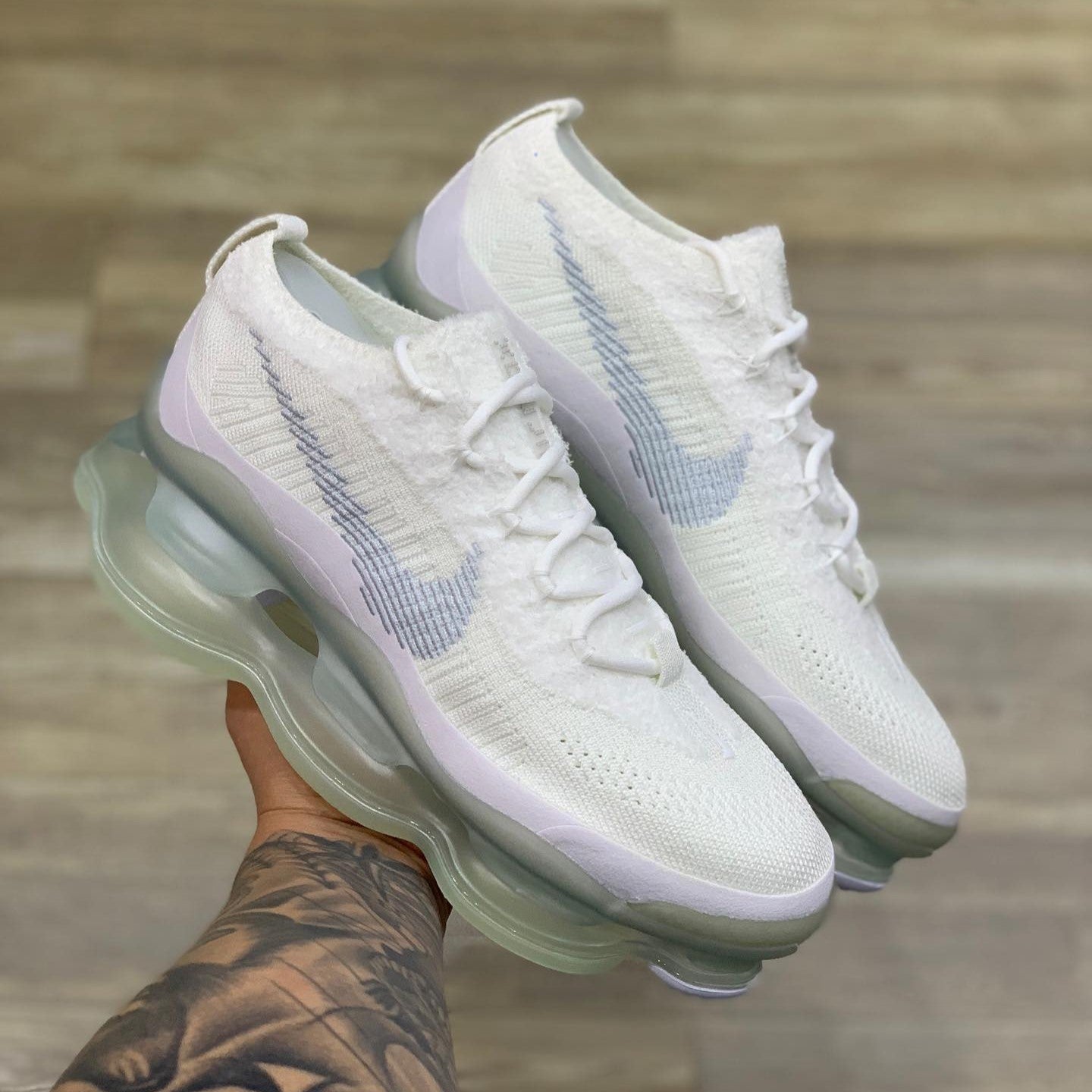 Air Max Scorpion Flyknit White Football Grey