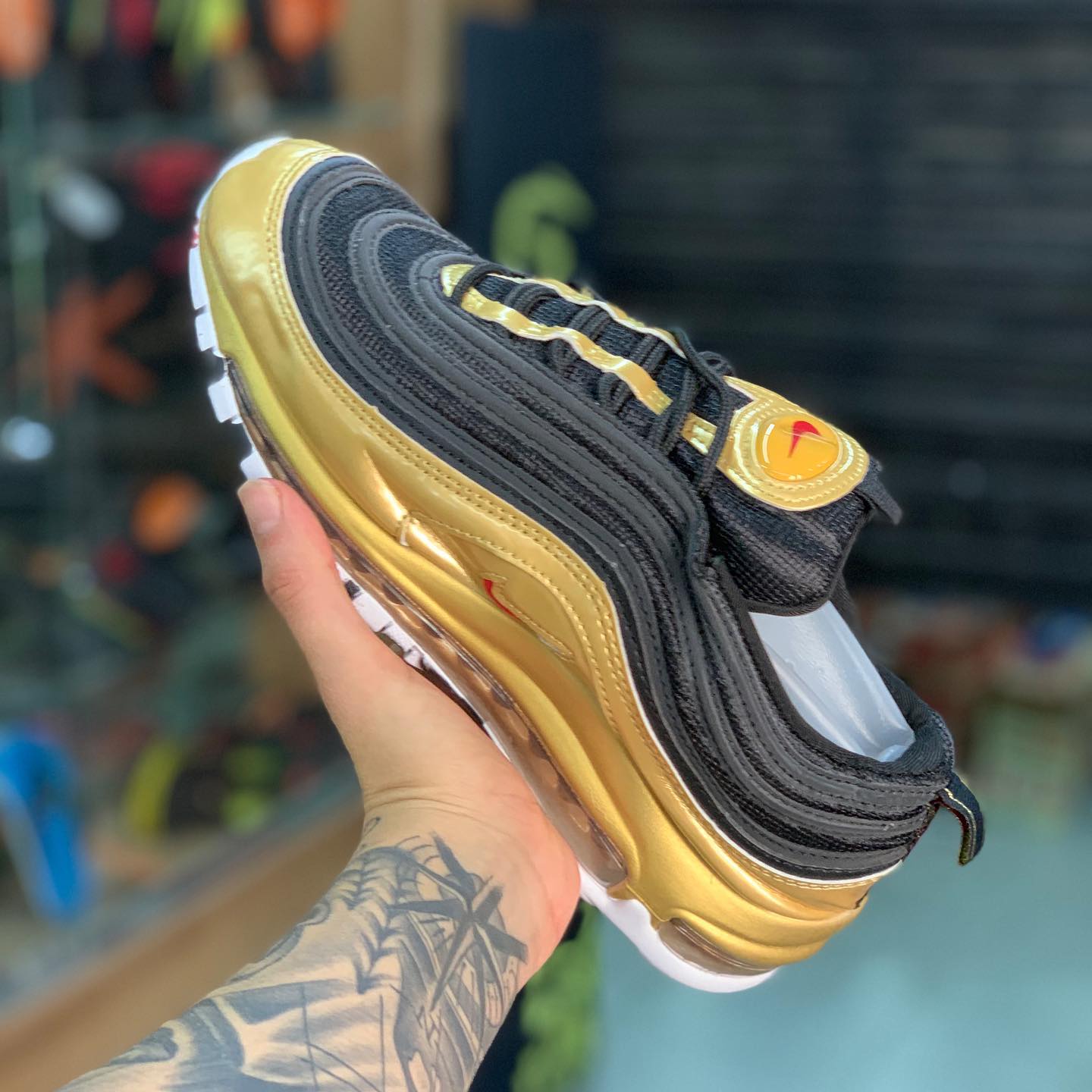 Air Max 97 QS B Sides Metallic Gold