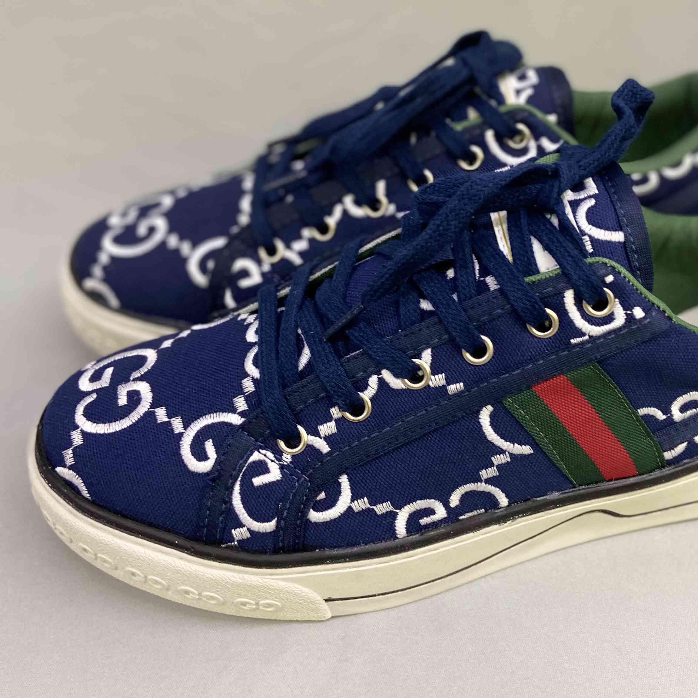 Gucci Tennis 1977 Low-Top Sneakers In Blue White