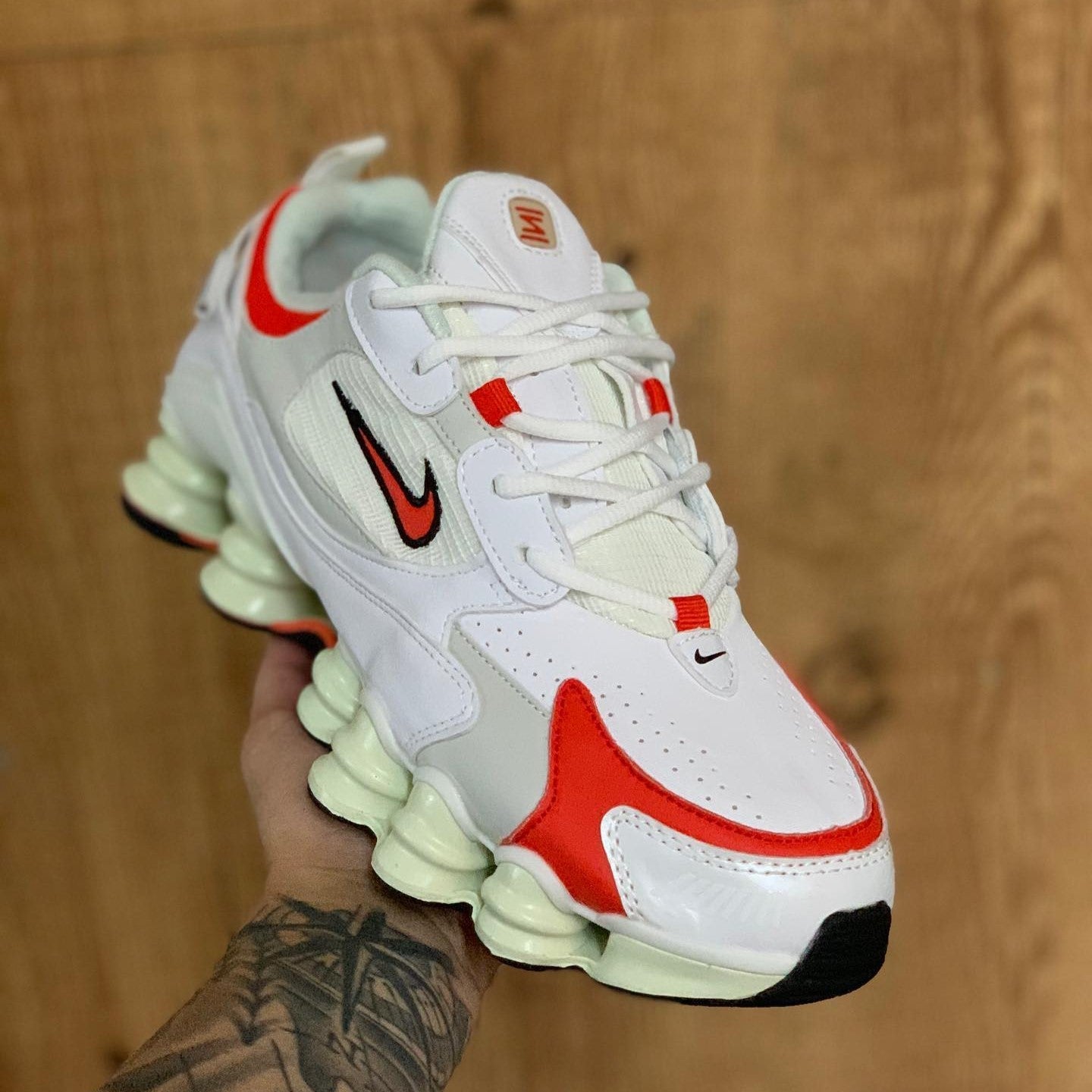 Shox TL Nova Women White-Team Orange Spruce