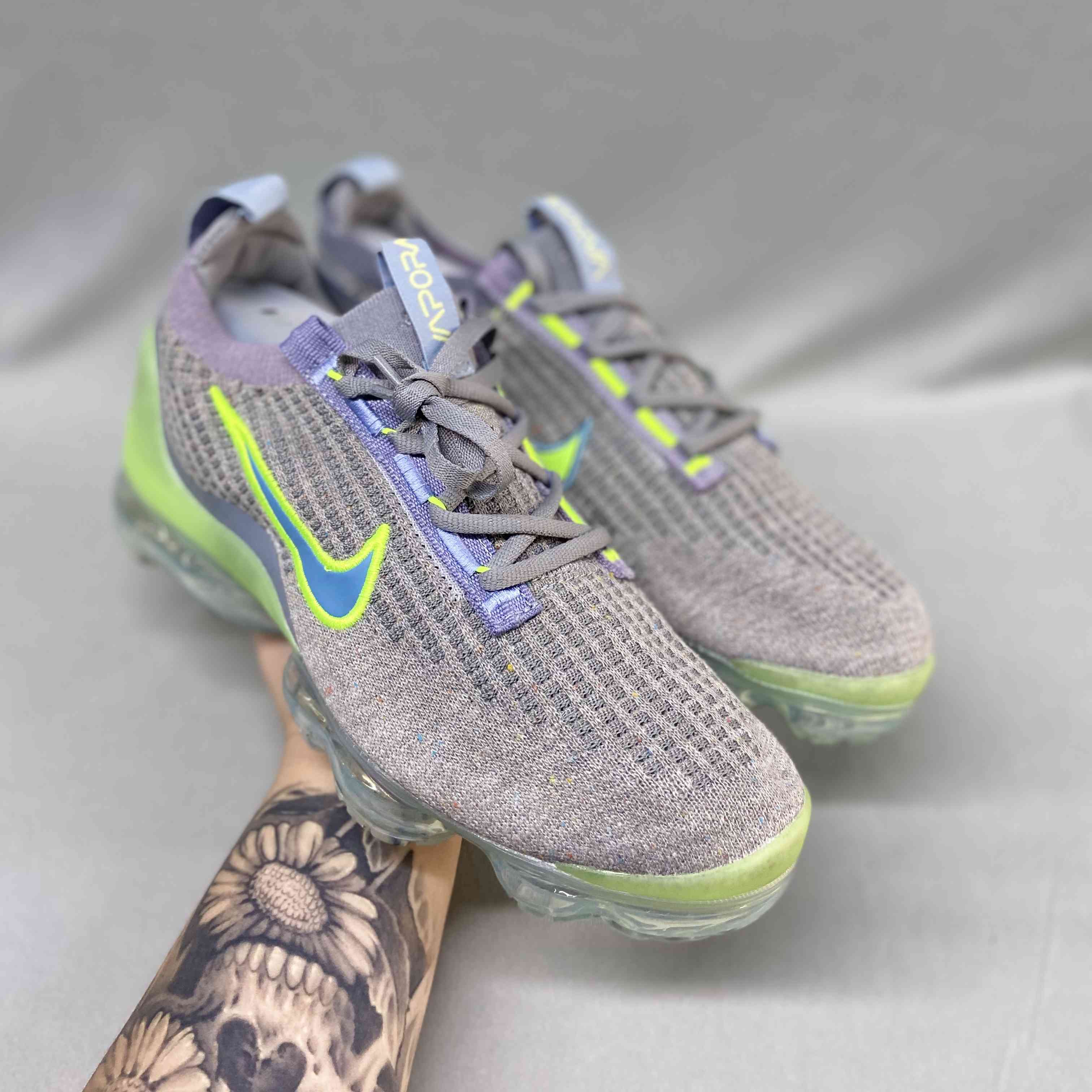 VaporMax 2021 Flyknit Grey Light Liquid Lime