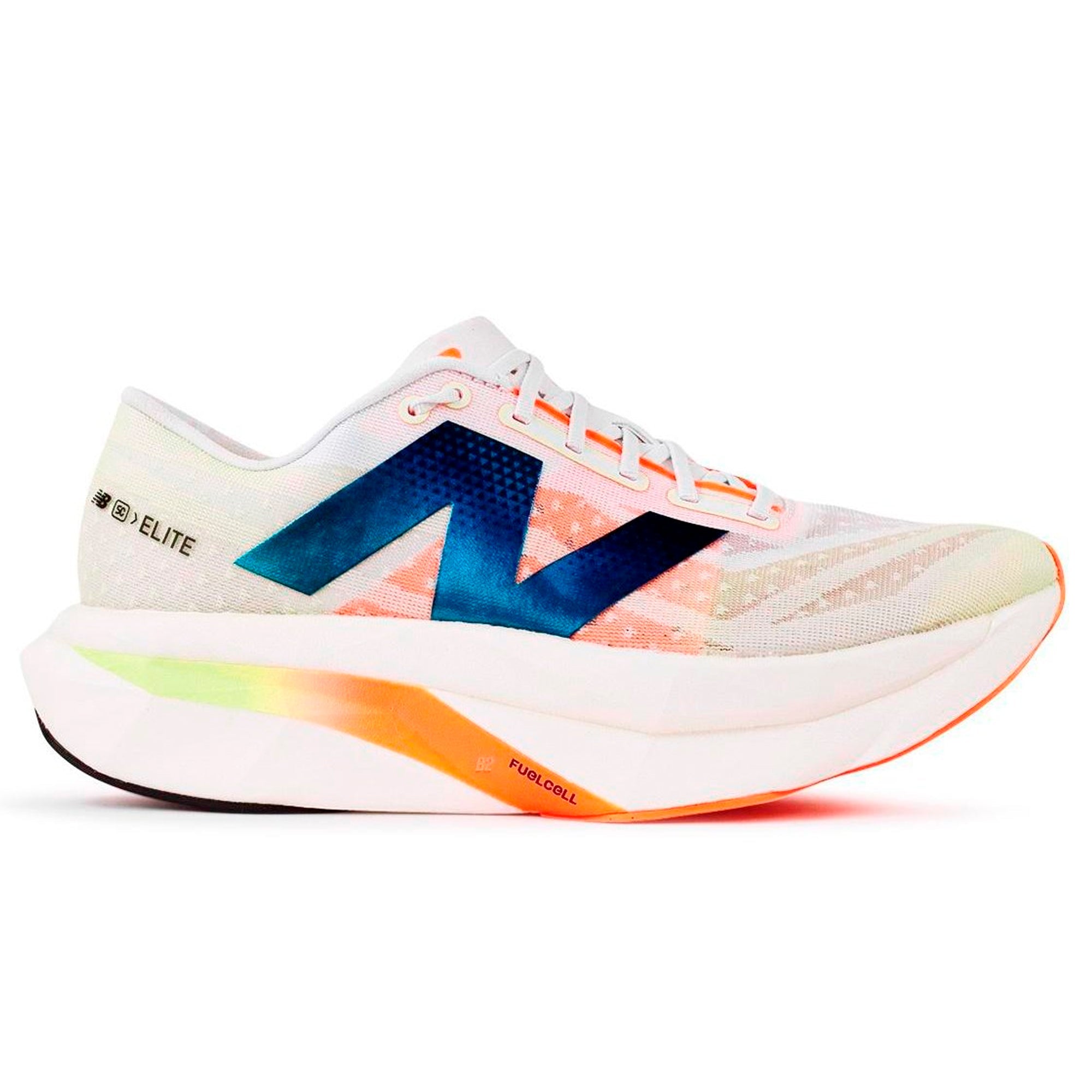 New Balance FuelCell SuperComp Elite v4 White Angora Hot Mango