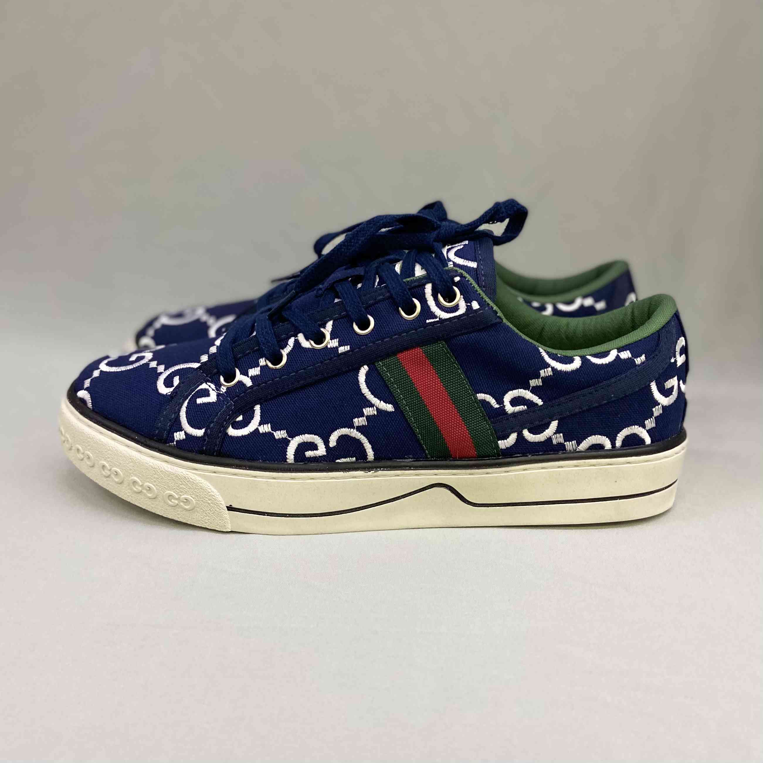 Gucci Tennis 1977 Low-Top Sneakers In Blue White