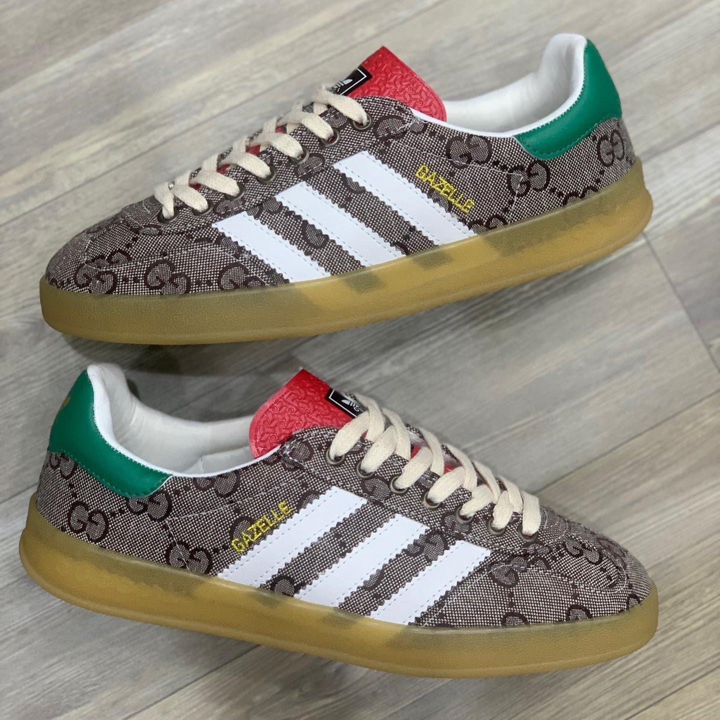Adidas Gazelle x Gucci GG Monogram Beige