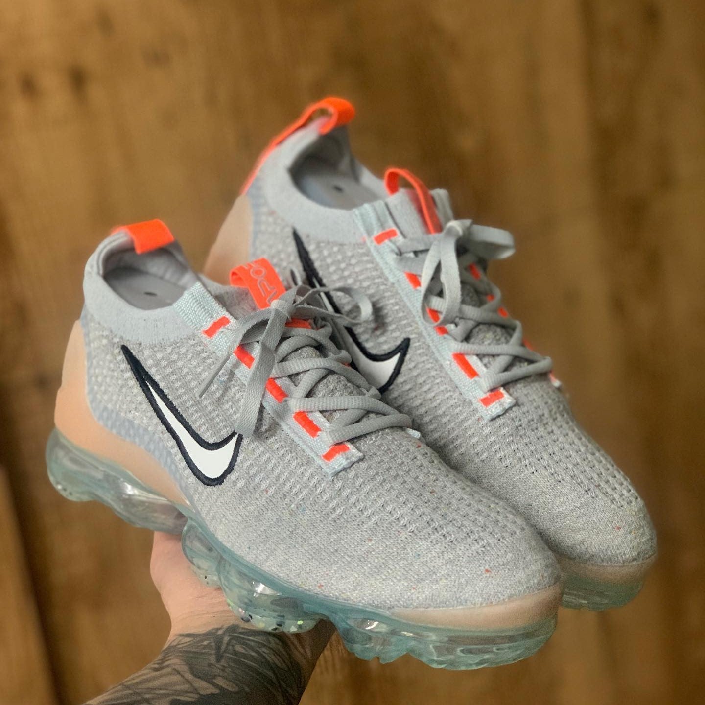 VaporMax 2021 Flyknit Grey Fog Bright Mango