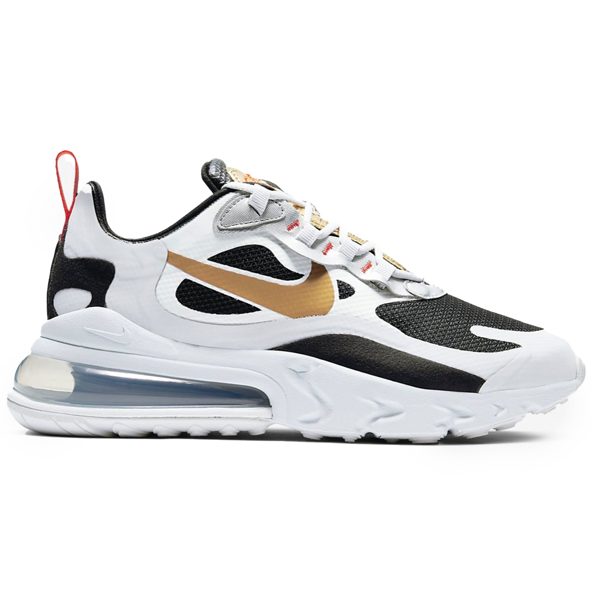 Air Max 270 React Metallic Gold Swoosh