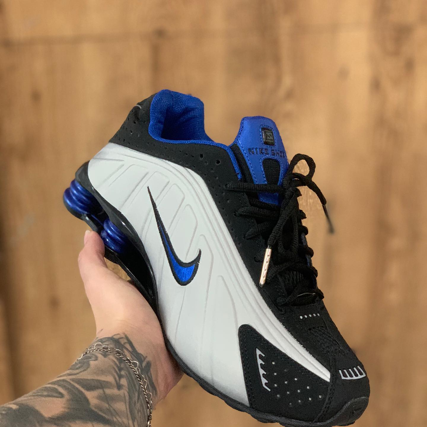 Shox R4 GS Metallic Silver Racer Blue