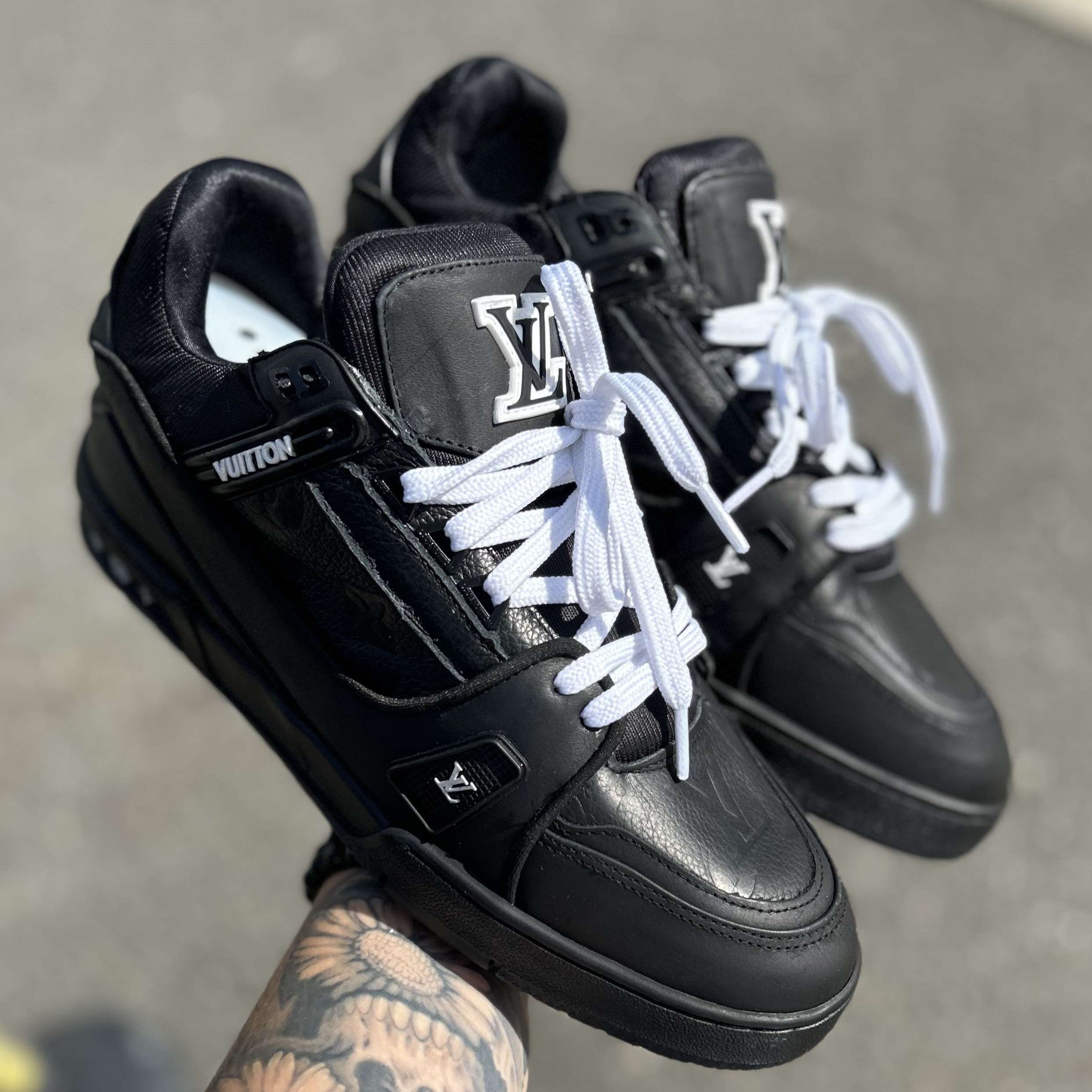 LV Trainer Black Embossed Monogram