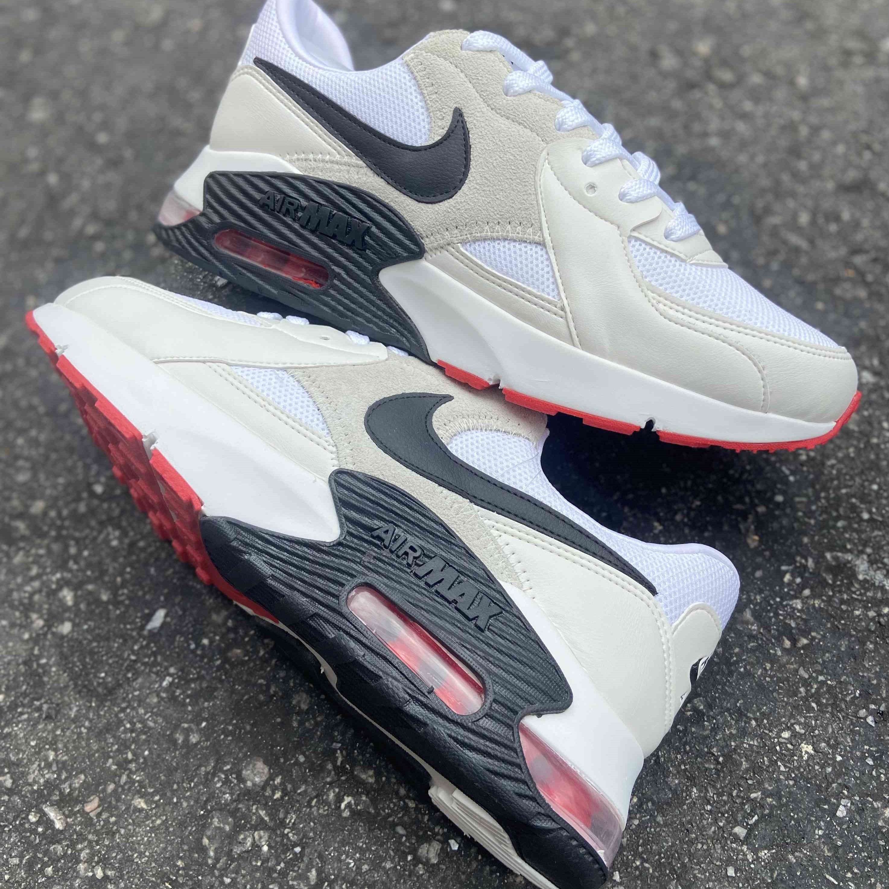 Air Max Excee White Black Crimson