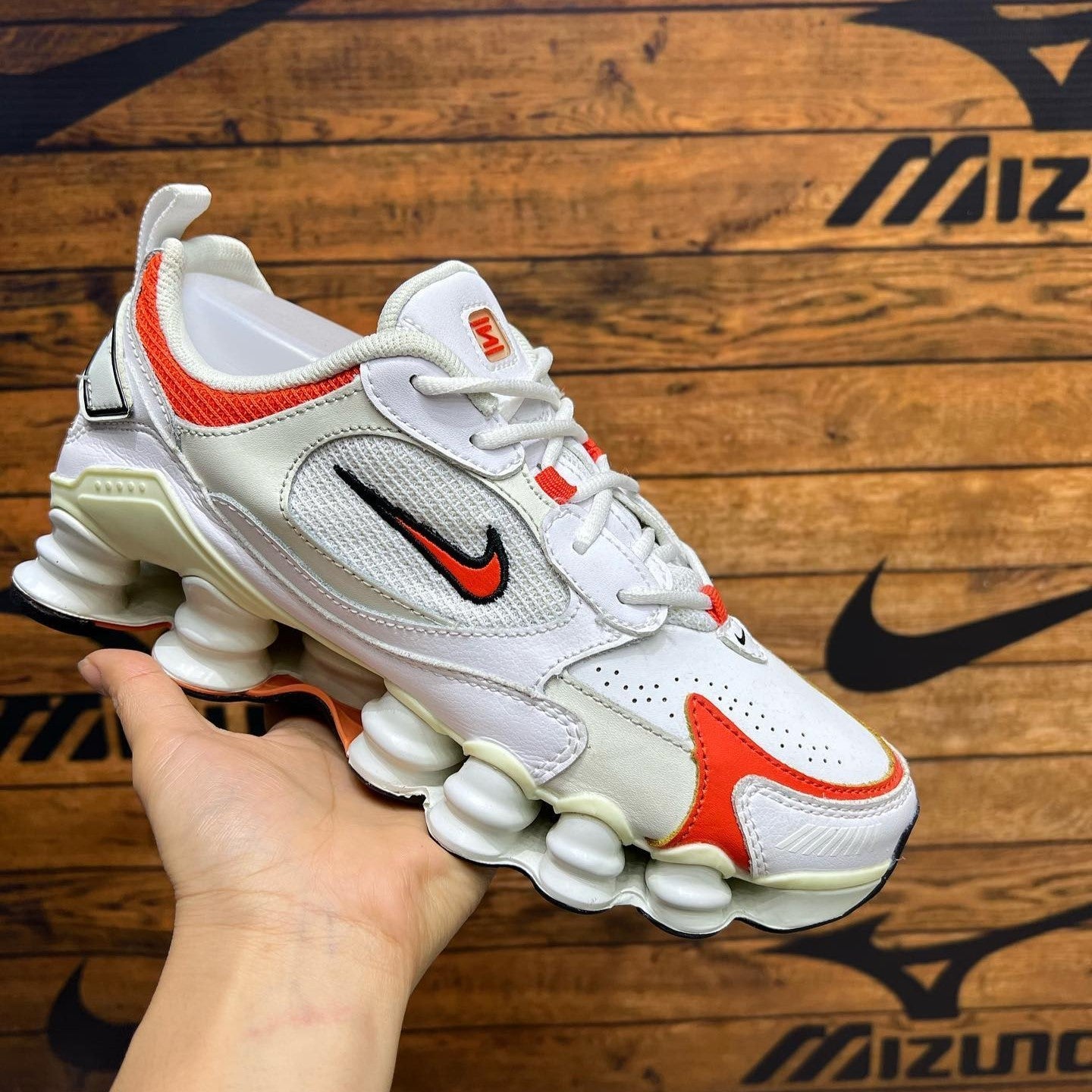 Shox TL Nova Women White-Team Orange Spruce