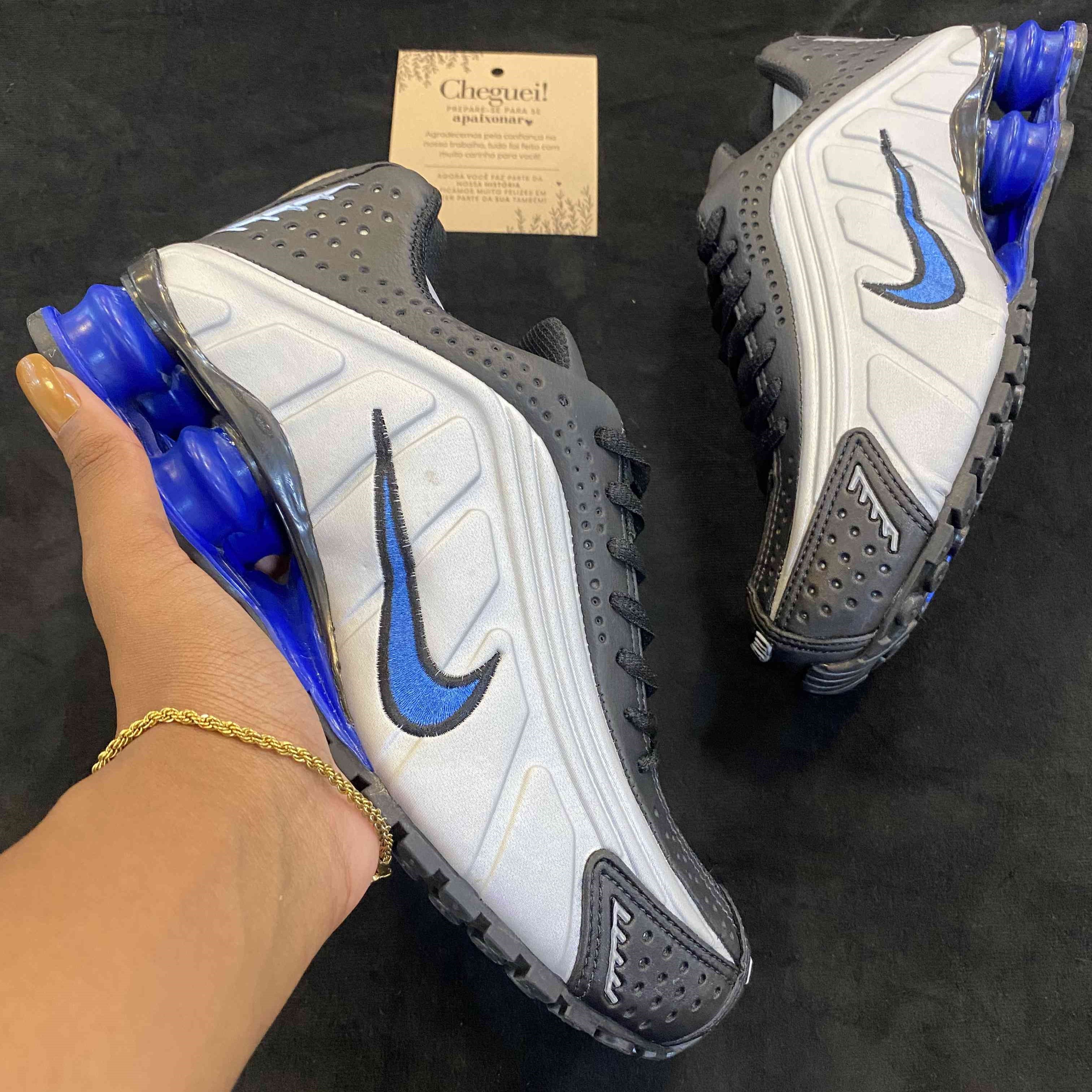 Shox R4 GS Metallic Silver Racer Blue