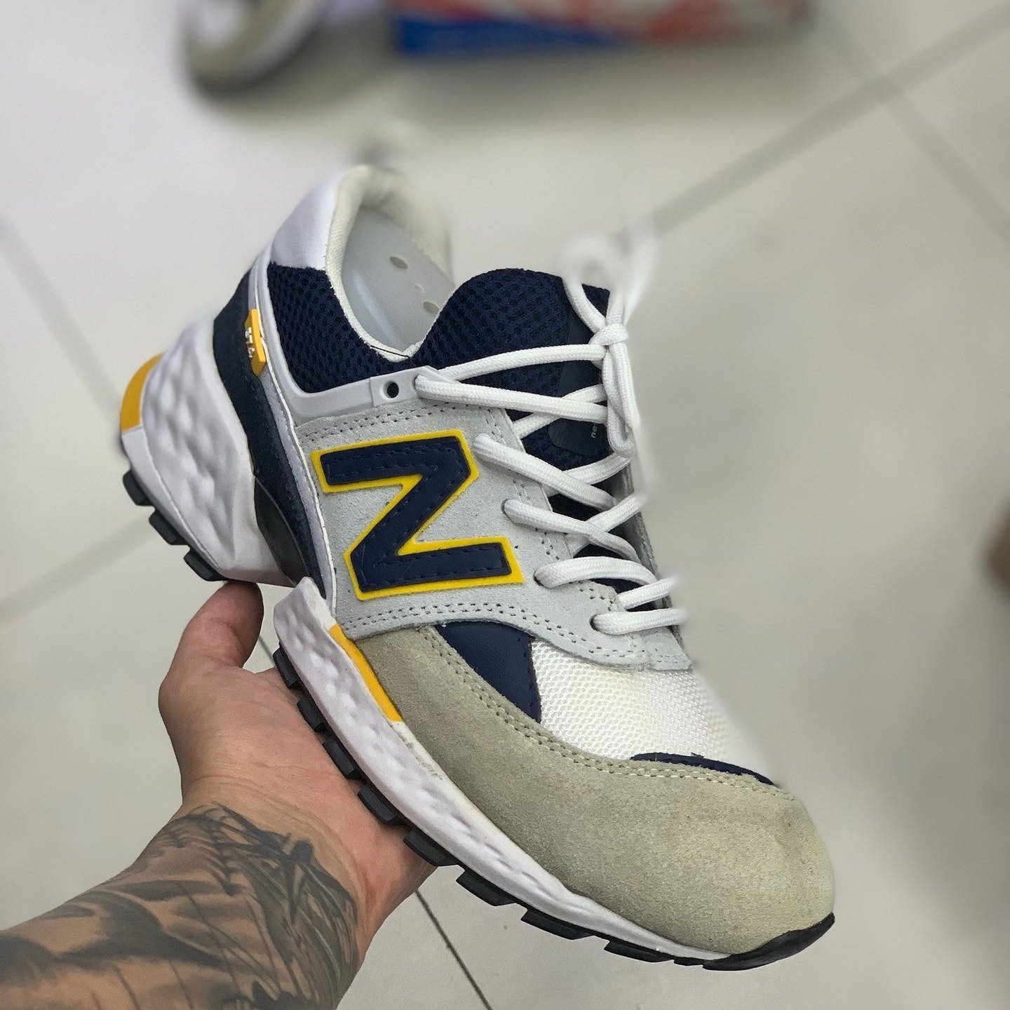 New Balance 574 V2 White Yellow