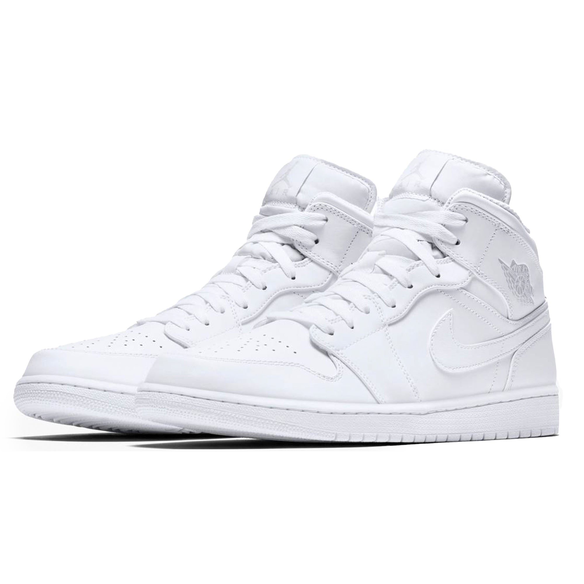 Air Jordan 1 Mid GS Triple White