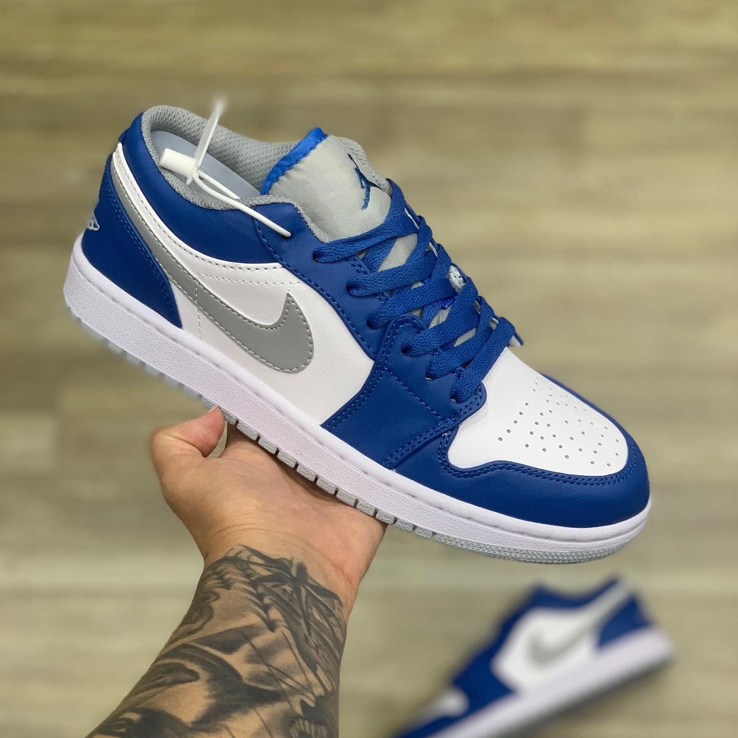 Air Jordan 1 Low True Blue Cement