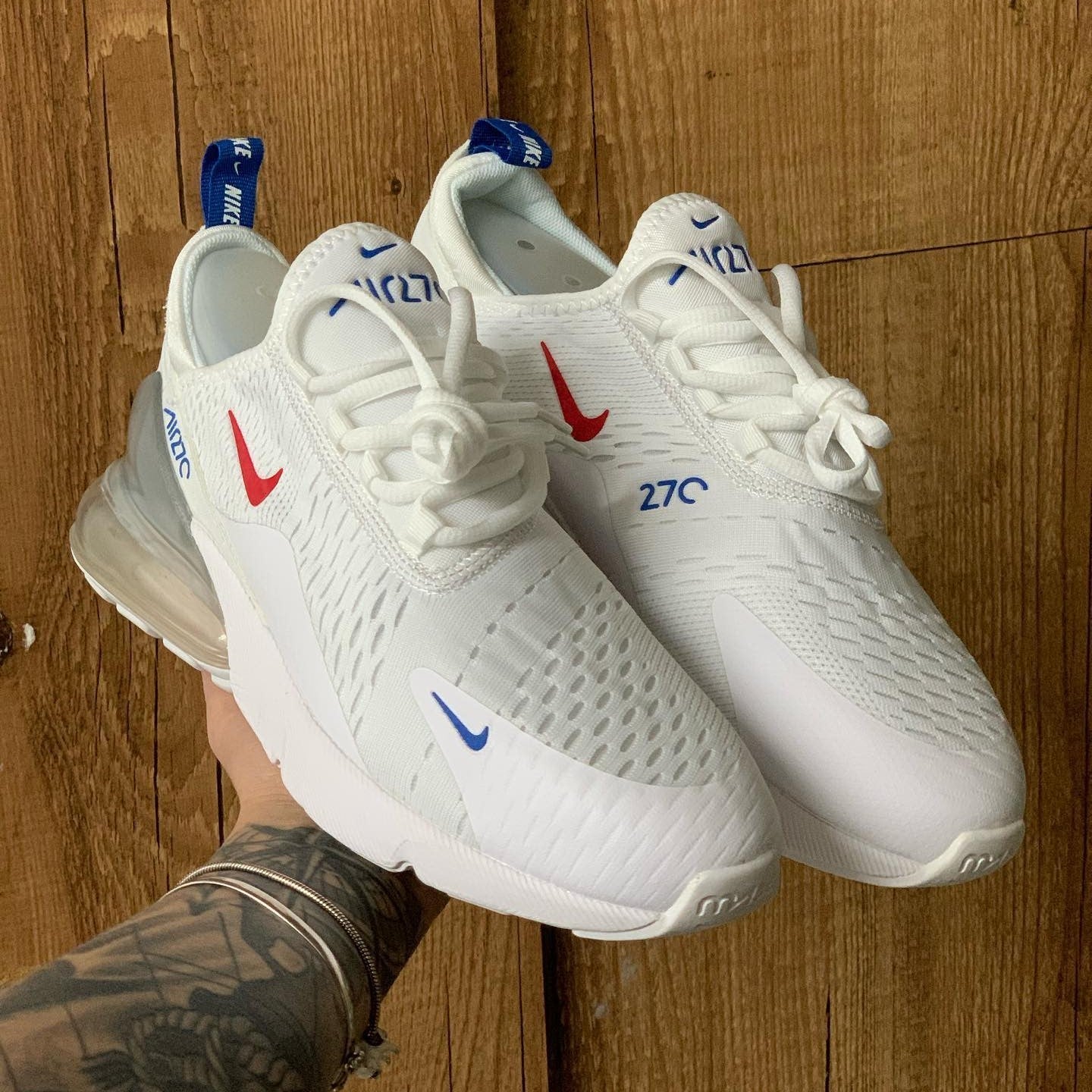 Air Max 270 White Blue Red