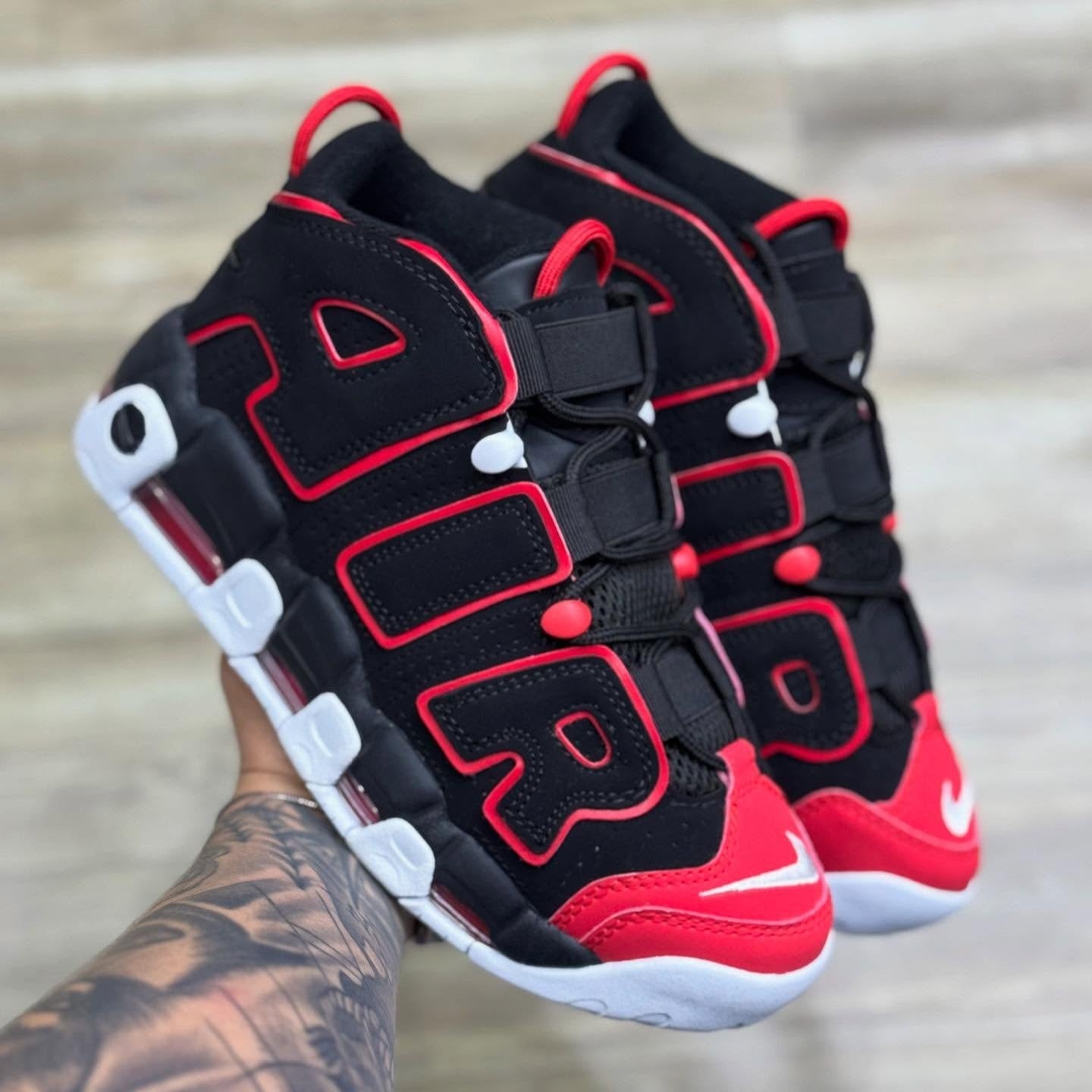 Air More Uptempo Red Toe