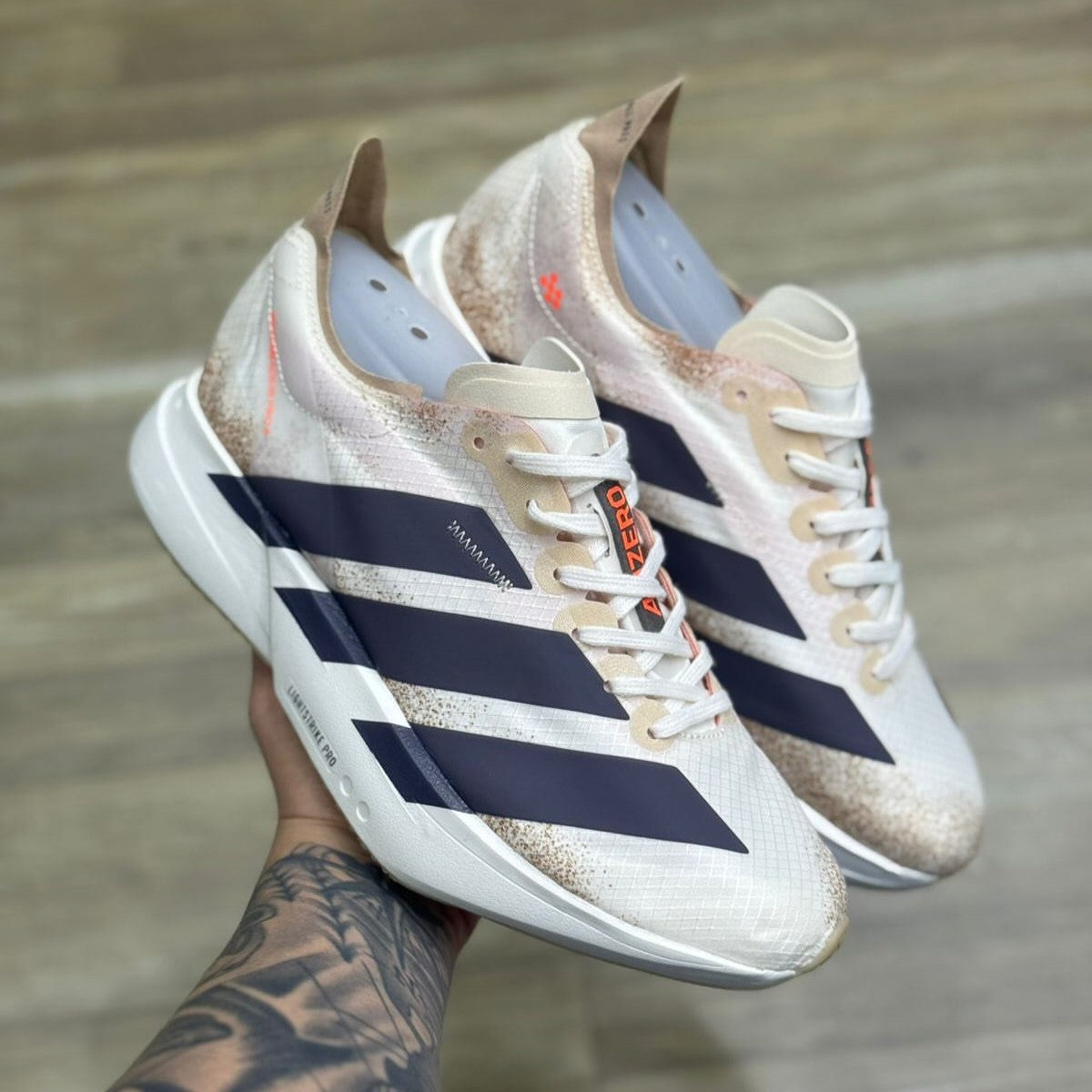 Adizero Adios Pro 4 Chalk White Grey Strata