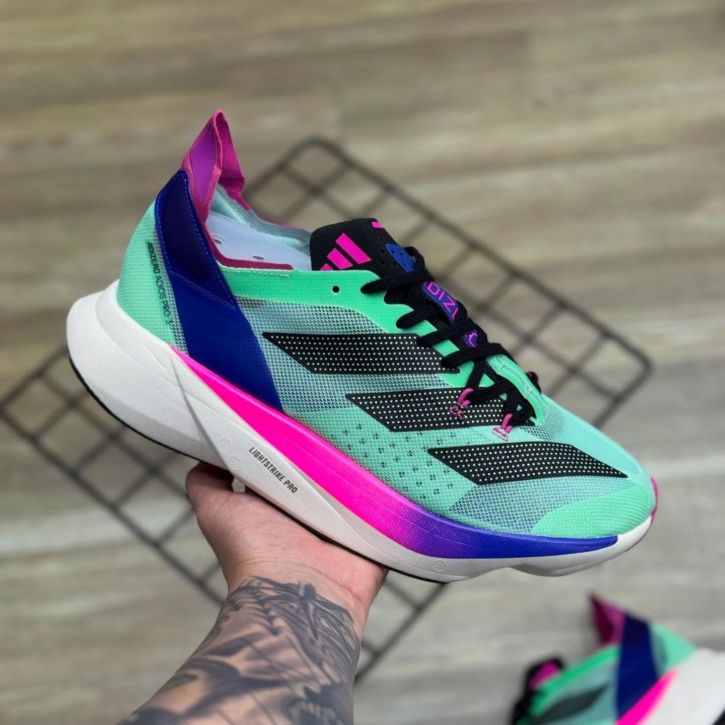 Adizero Adios Pro 3 Pulse Mint Lucid Blue