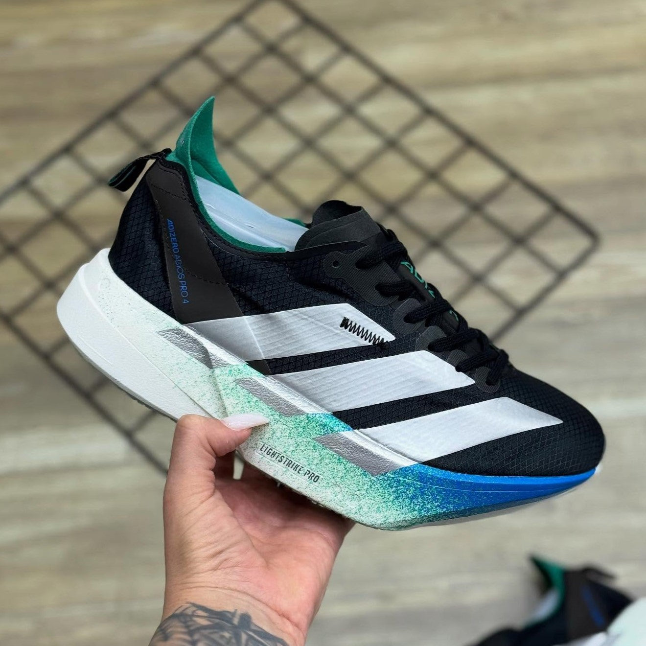 Adizero Adios Pro 4 Black Silver Glory Green