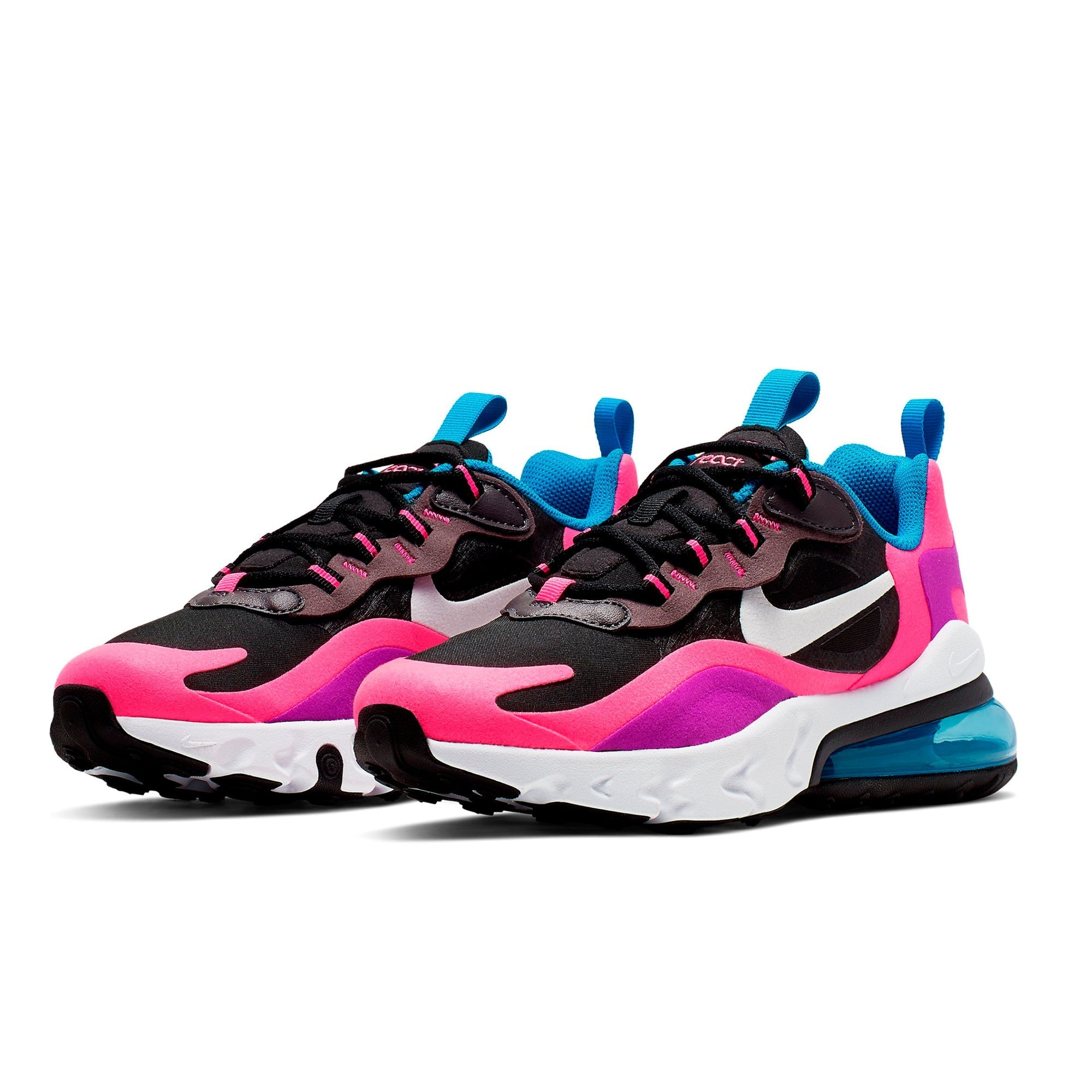 Air Max 270 React Black Hyper Pink Vivid Purple