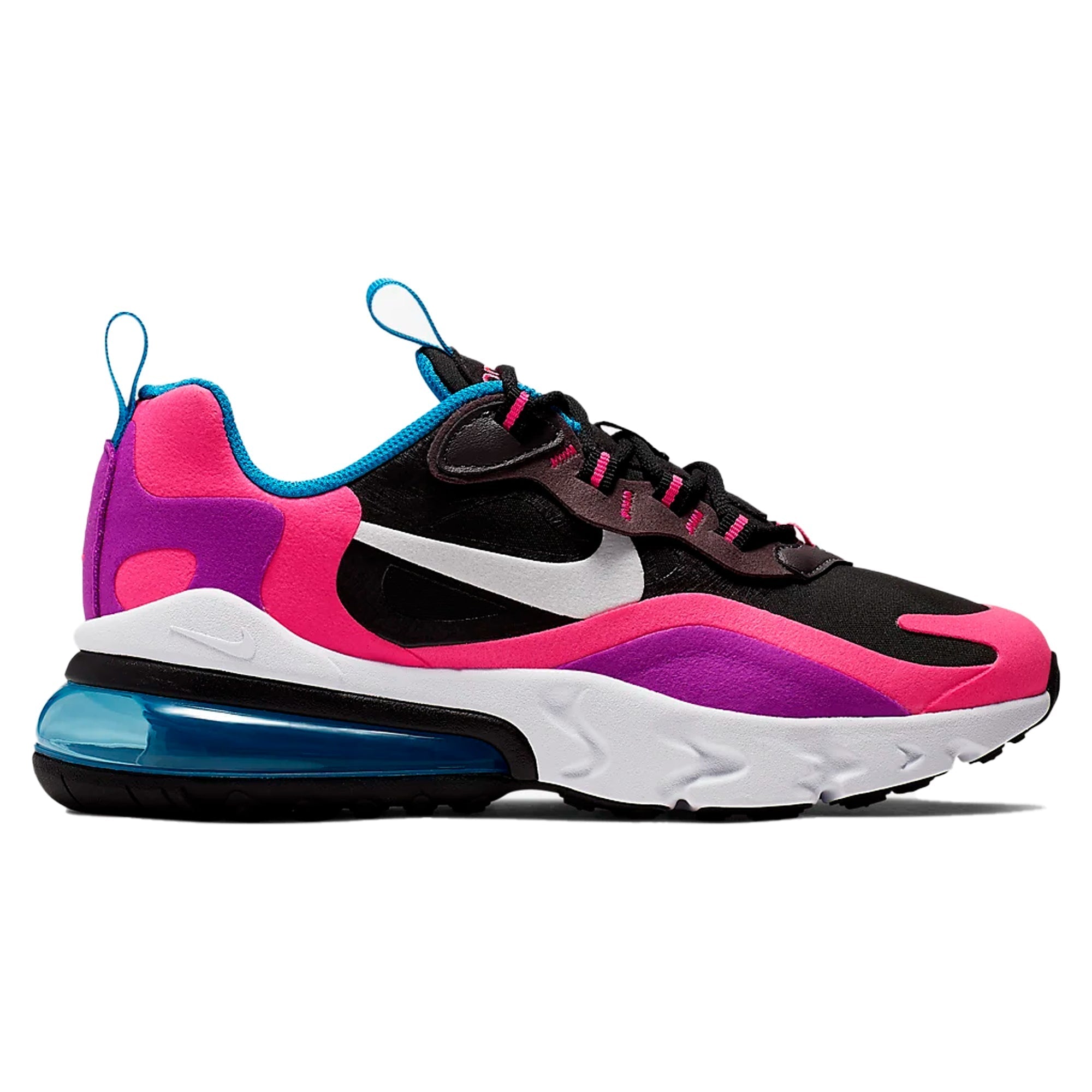 Air Max 270 React Black Hyper Pink Vivid Purple