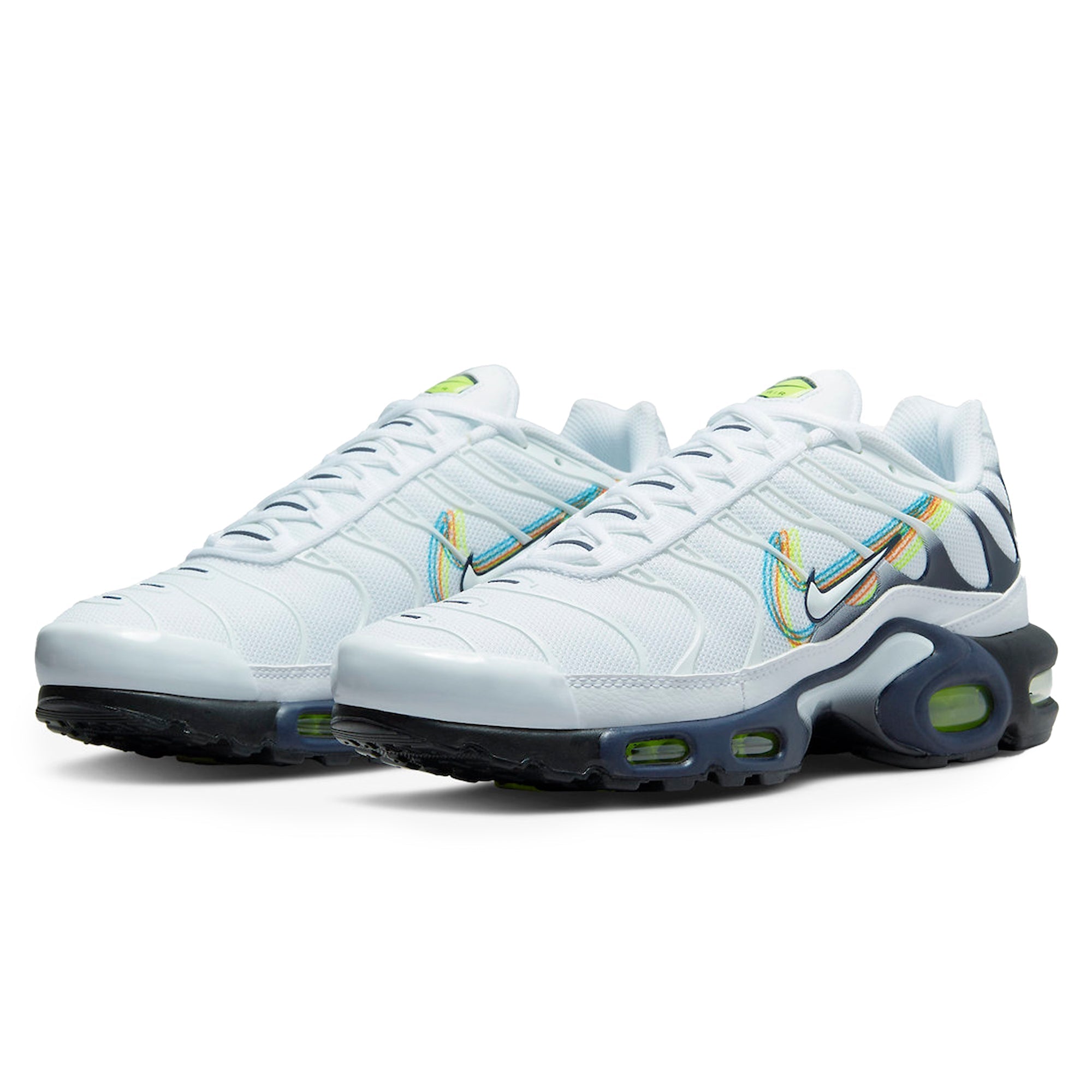 Air Max Plus TNﾠ3D Swoosh White Volt Football Grey Blackened Blue