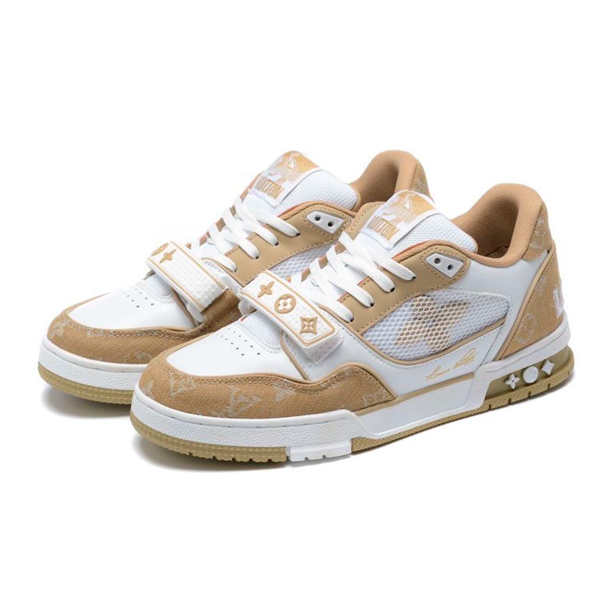 LV Trainer Beige White